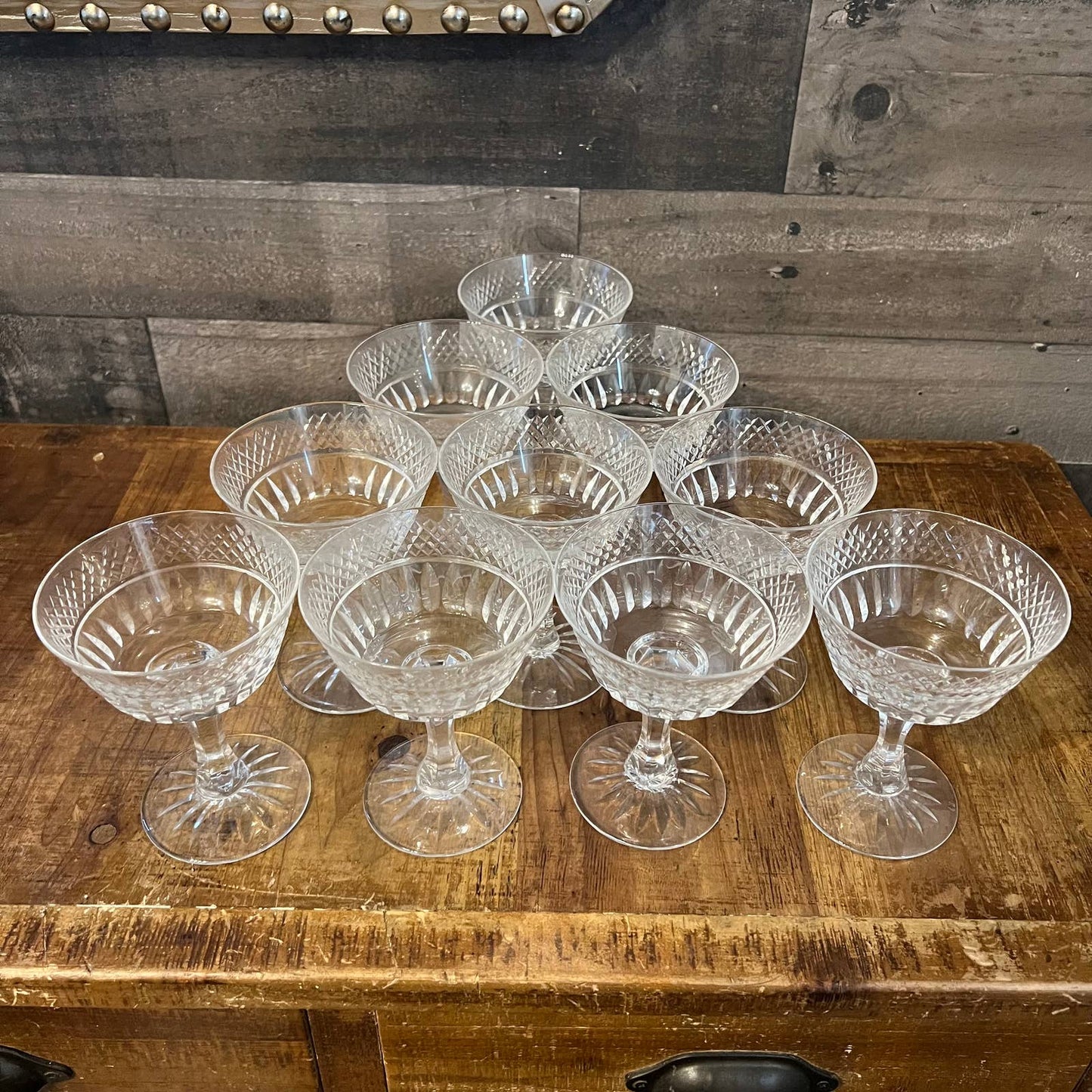Royal Brierley Stratford liquor cocktail coupe - set of 10