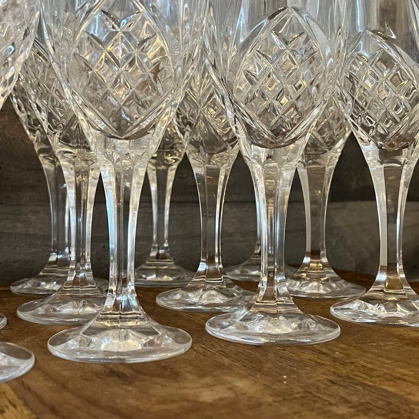 Godinger crystal Dublin pattern wine glasses - 2