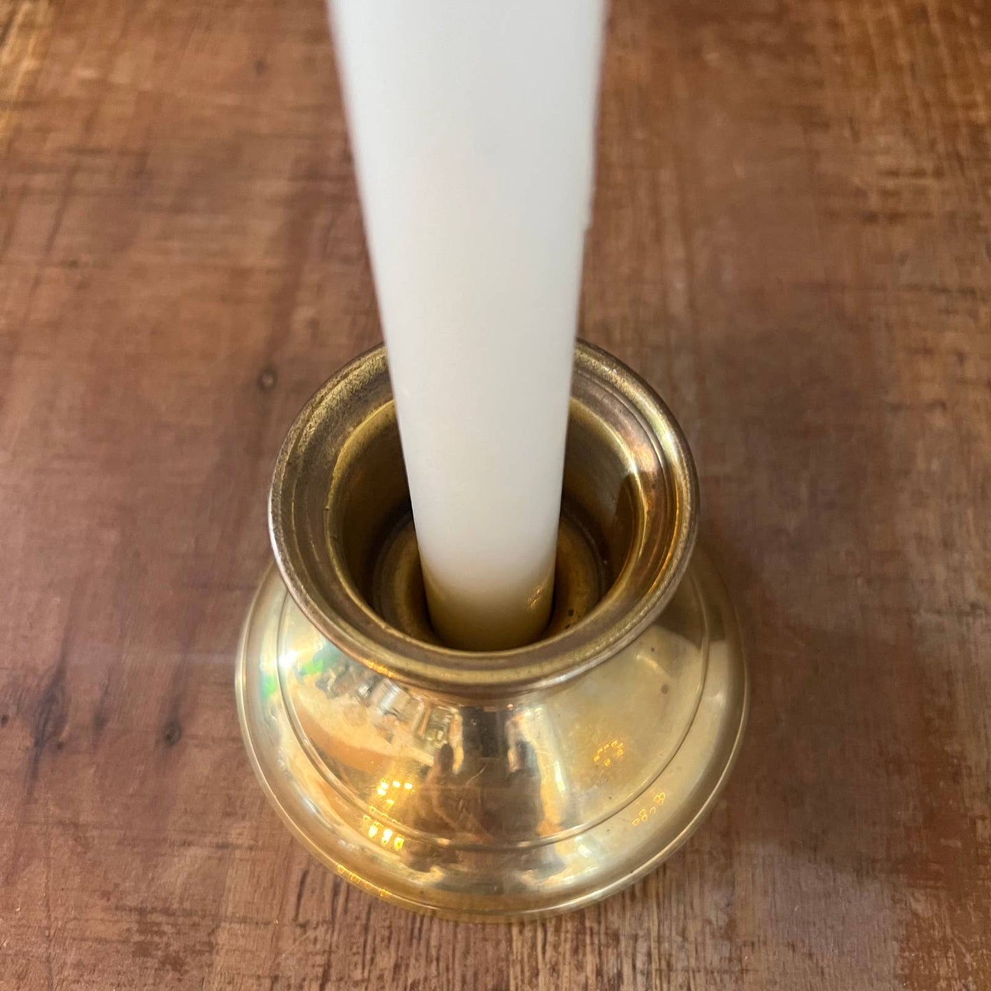 Commodore solid brass candlestick holder