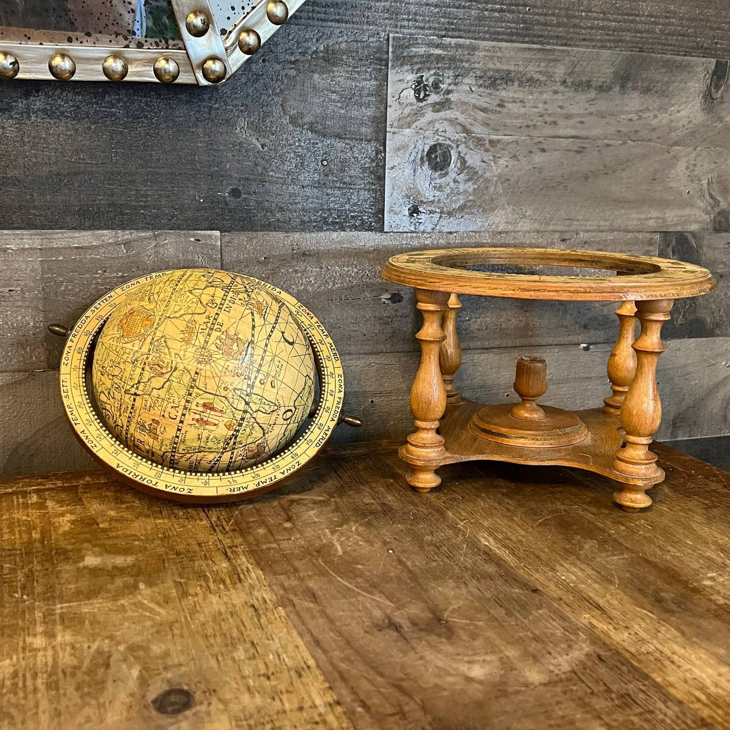 Small vintage Olde World Globe - made in Italy