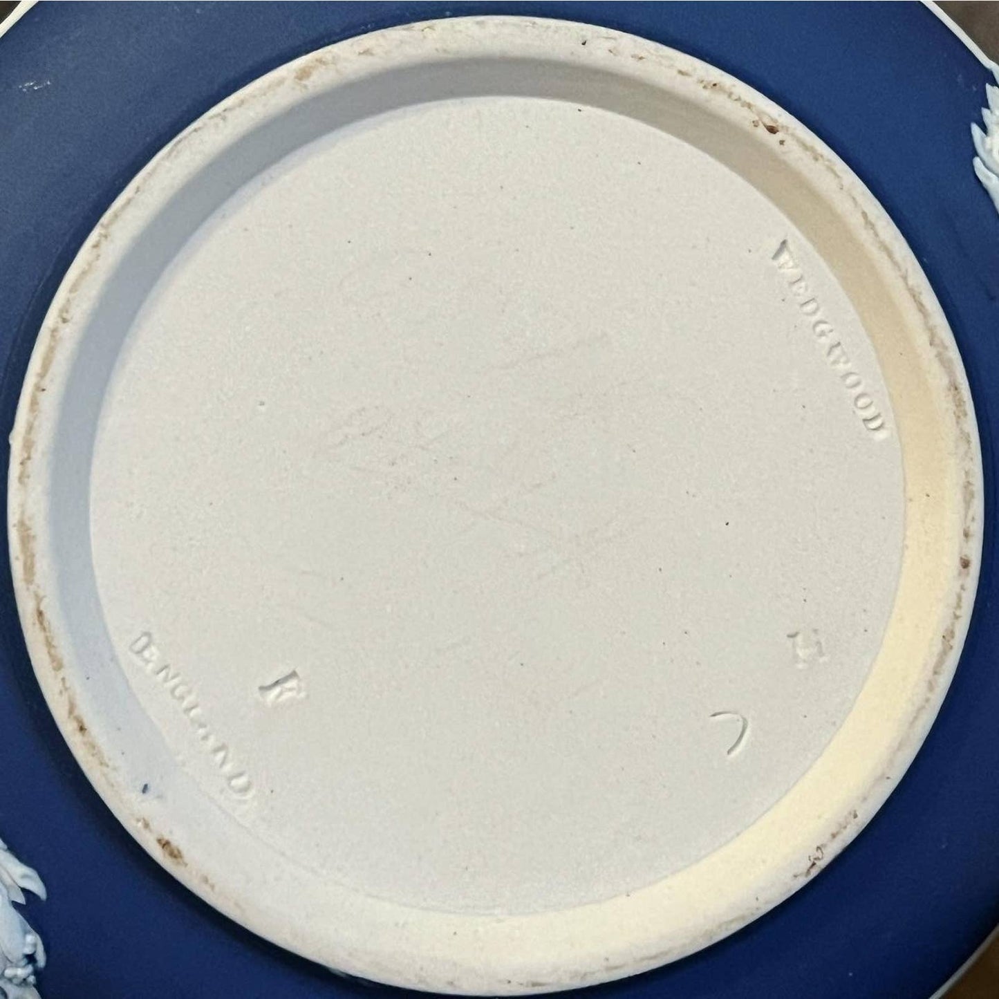 Petite Wedgwood jasperware cream on cobalt blue teapot