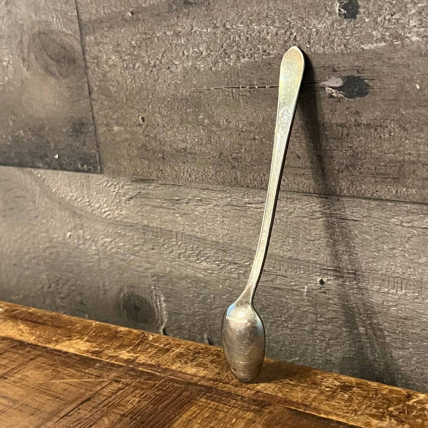 Vintage 1847 Rogers Bros Adorarion pattern silver plate iced tea spoon