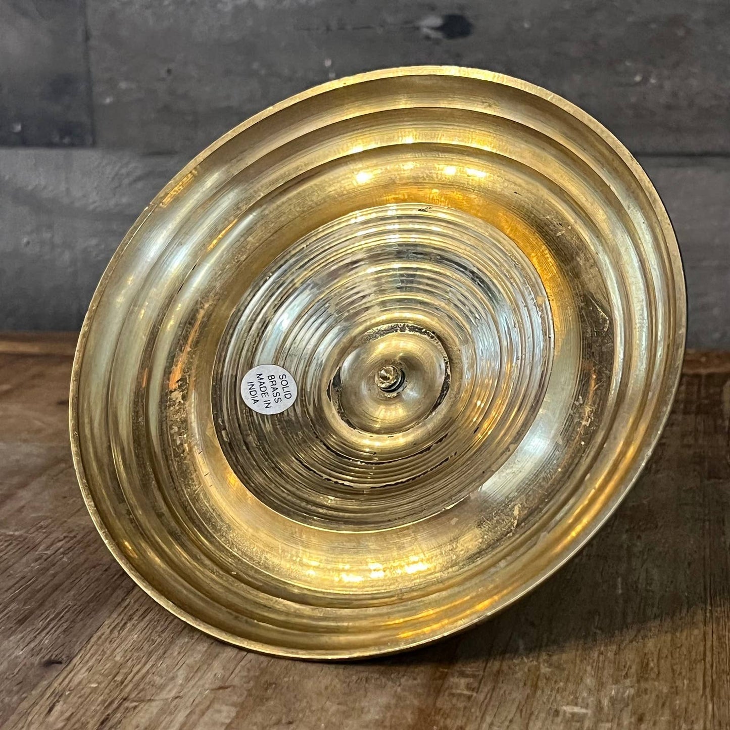 Vintage solid brass candlestick holder