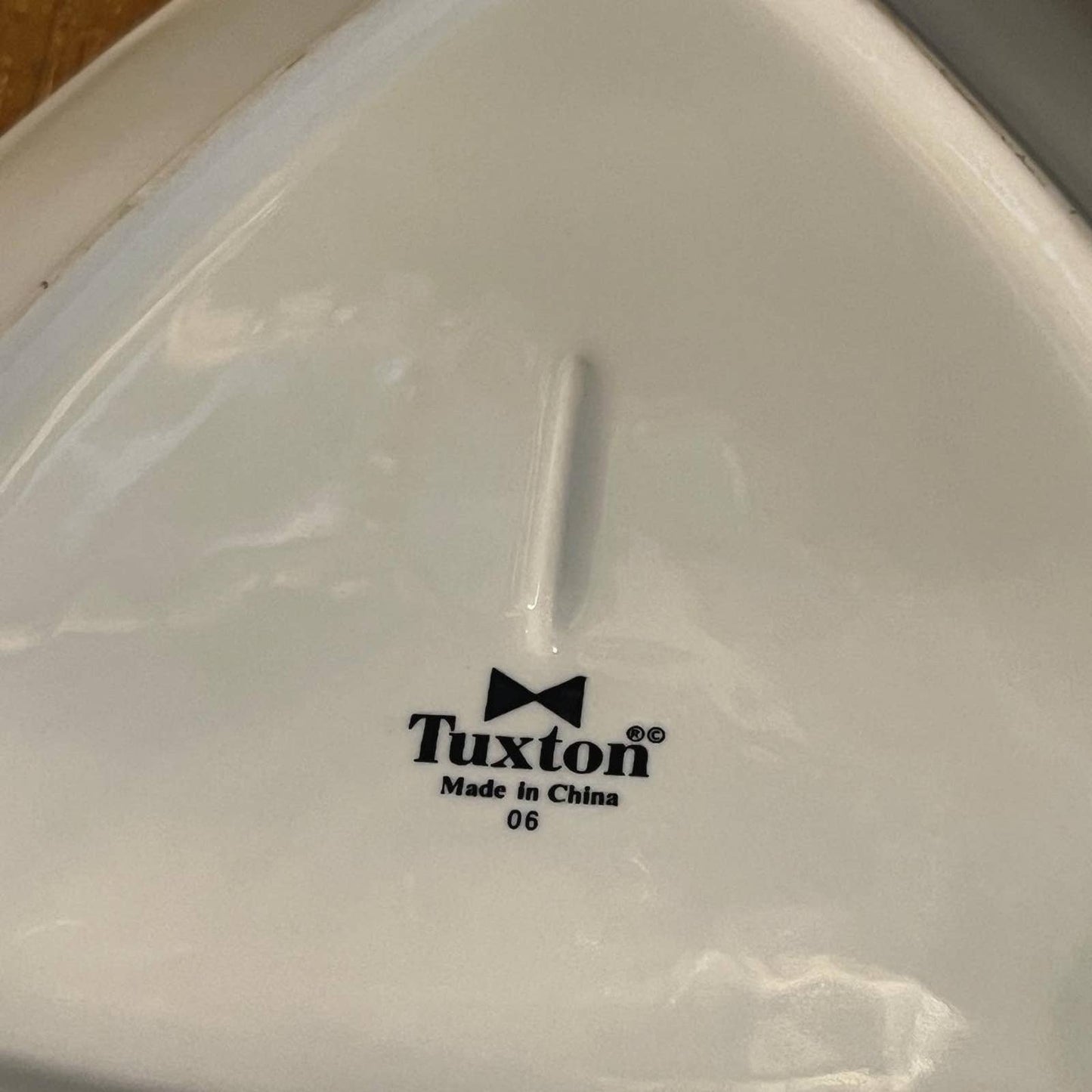 Vintage Tuxton heavy ceramic triangle plate - display tray - table centerpiece - cookie tray