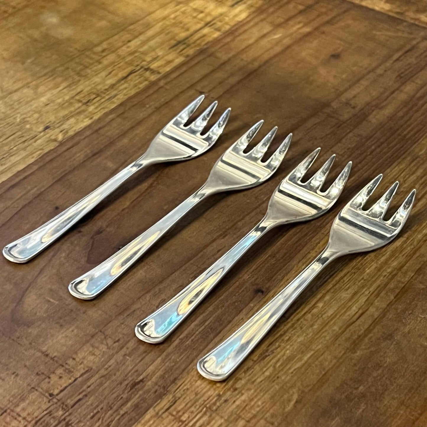 Vintage Leonard silver plate Italy petite forks - set of 4