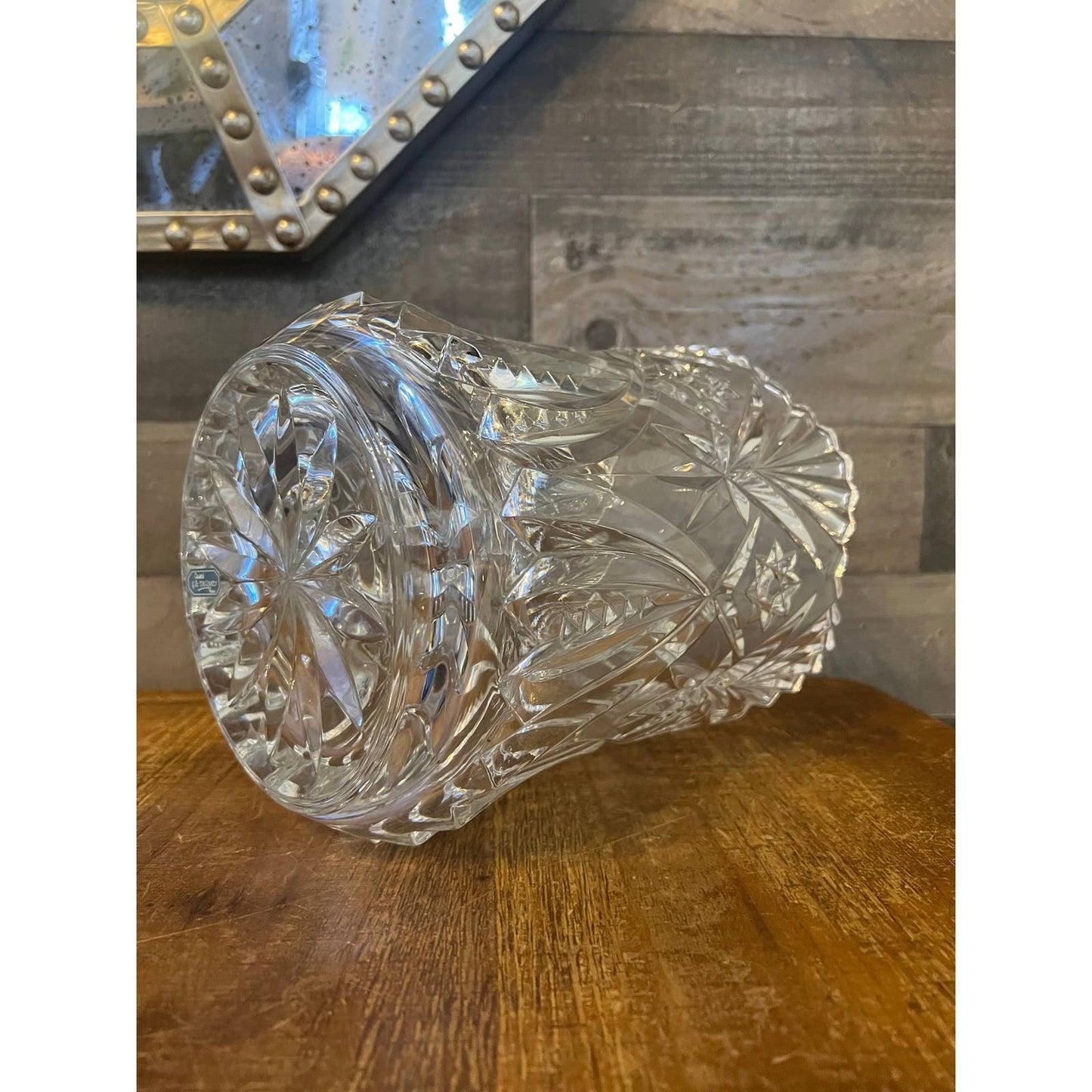 Vintage Cristal JG Durand France heavy clear crystal Vincennes pattern ice bucket - champagne holder - wine holder - bottle chiller - vase