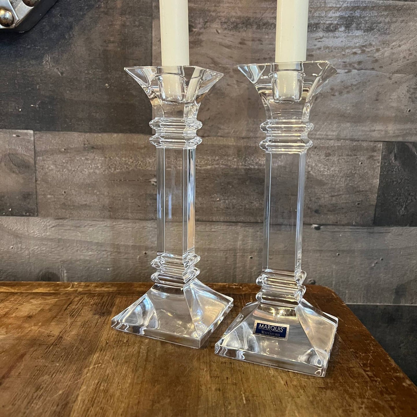 Marquis by Waterford Crystal Treviso candlestick holders - pair