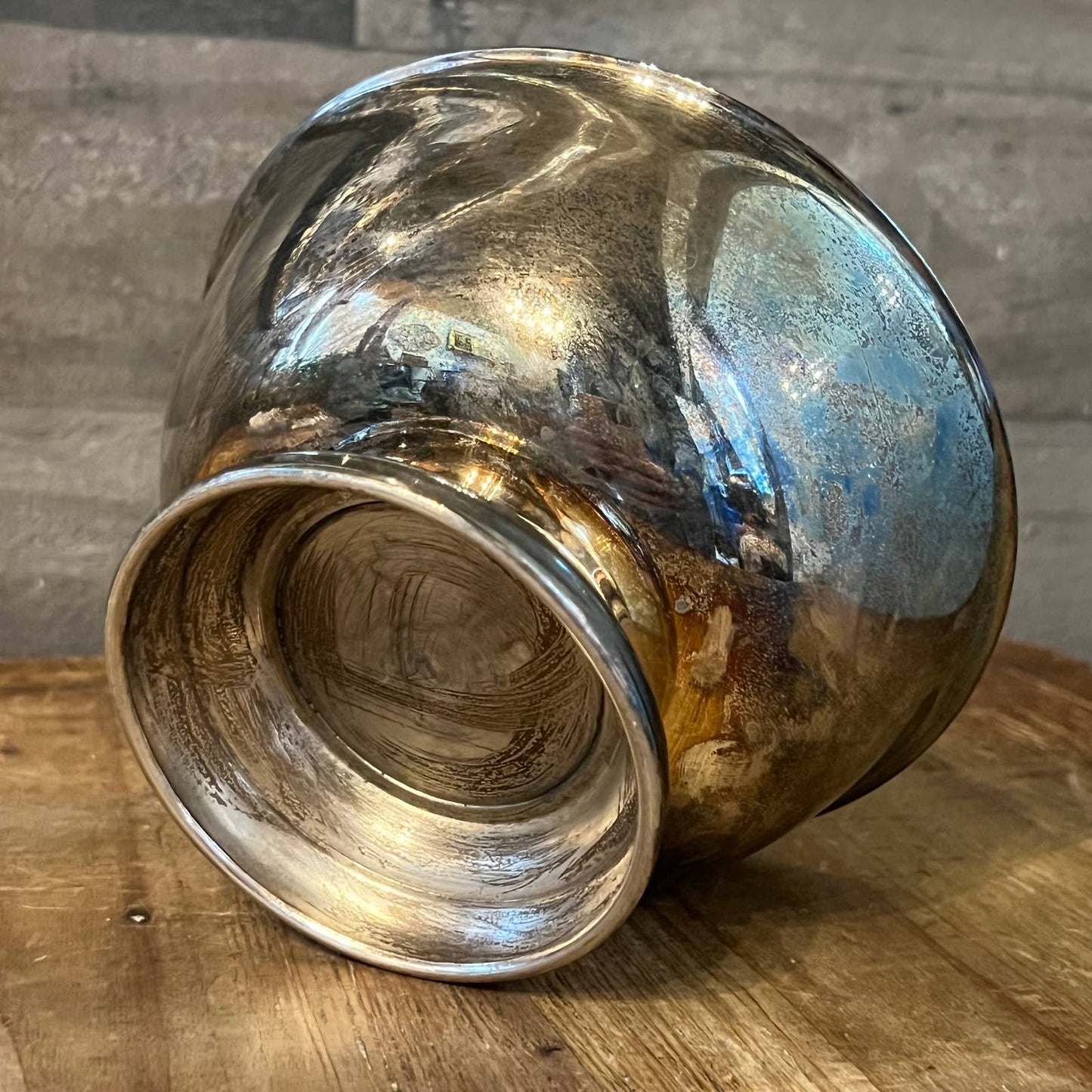 Vintage footed silverplate bowl