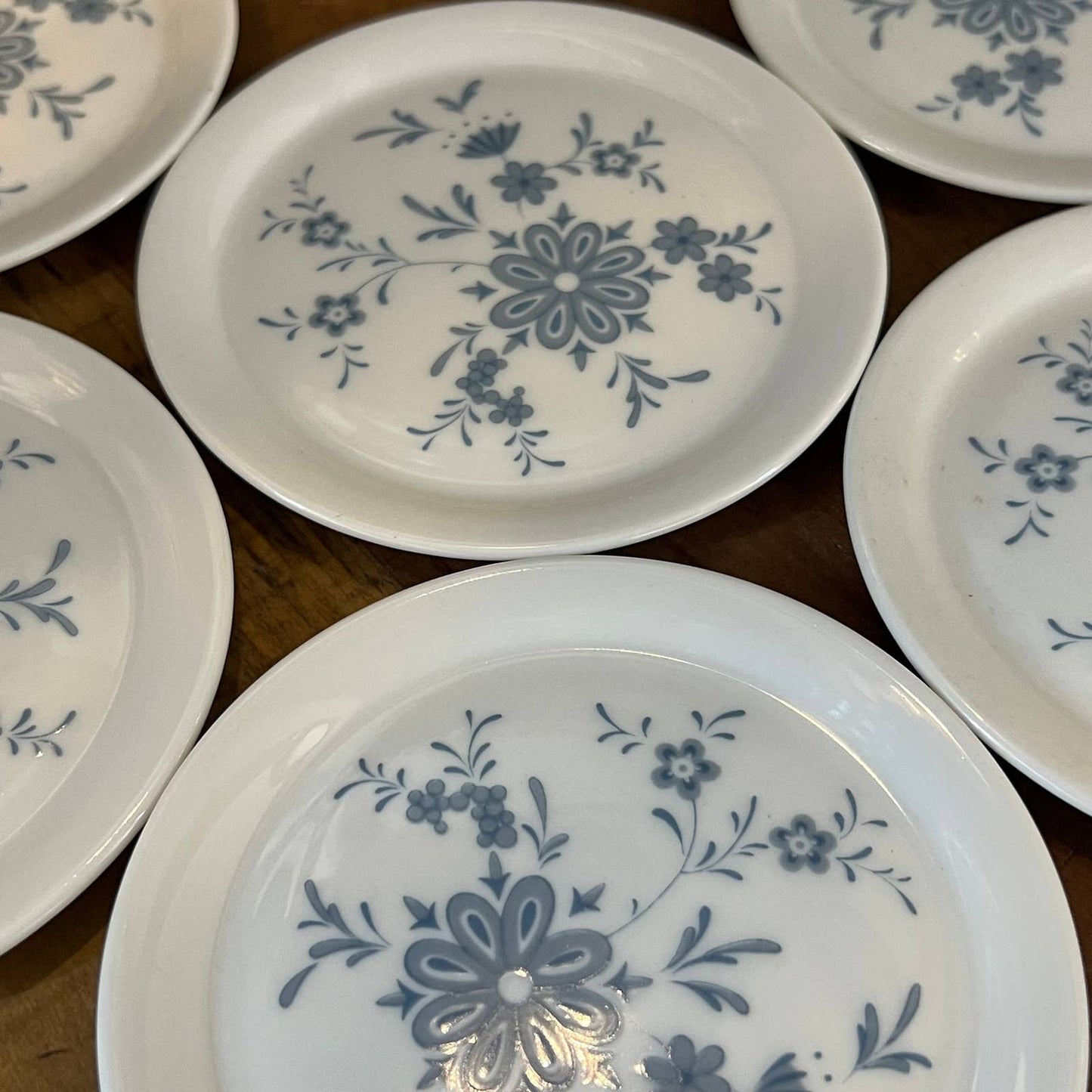 Vintage Seltmann Welden Bavarian Blue Christina Porcelain coasters - set of 6