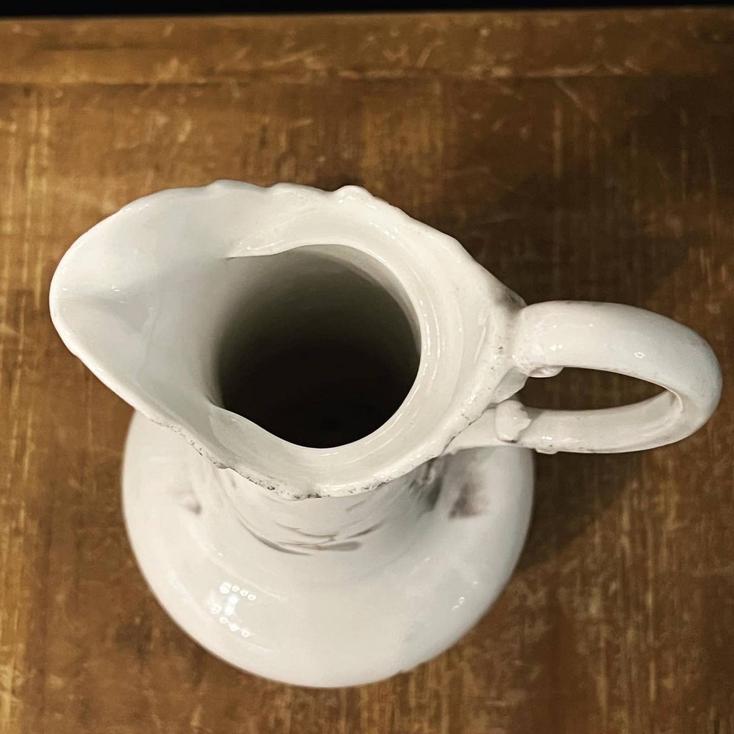 Antique Weimar Germany porcelain pitcher - ever - jug with large ornate handle - water pitcher - drink pitcher - teapot - coffee pot
