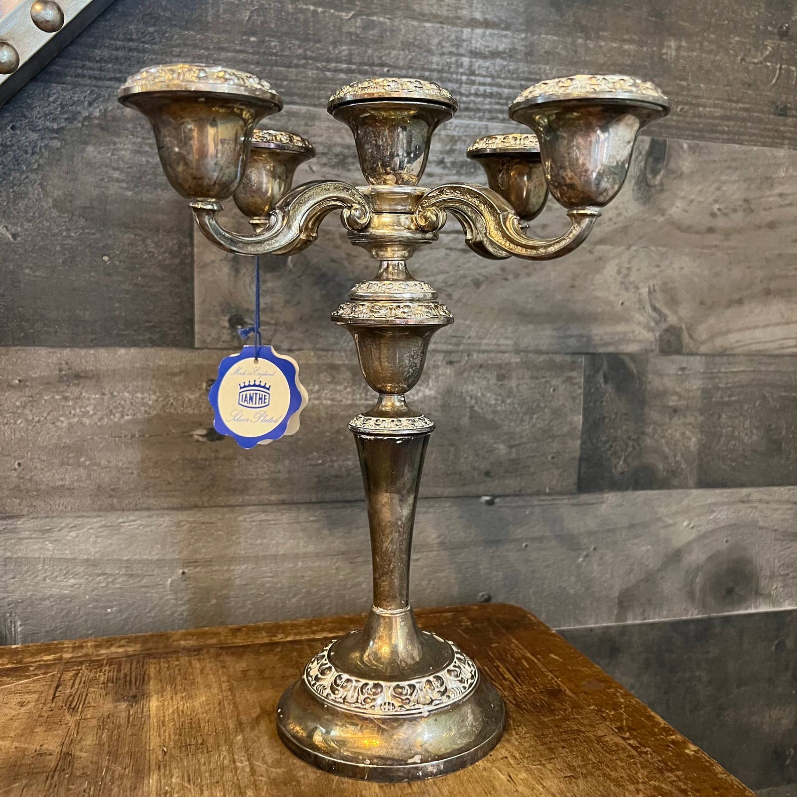 Vintage IANTHE silver plated candelabra - 5 candlestick holder