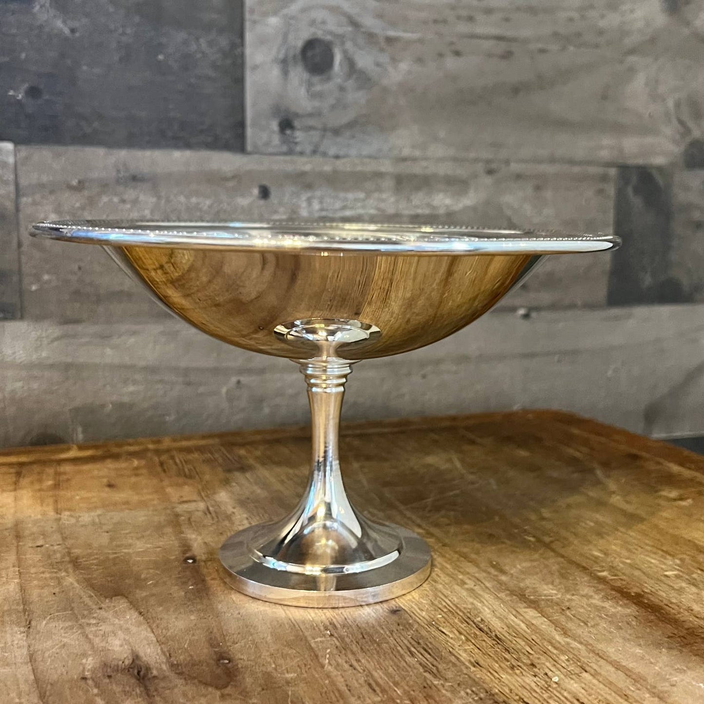 Vintage Oneida silverplate compote pedestal dish