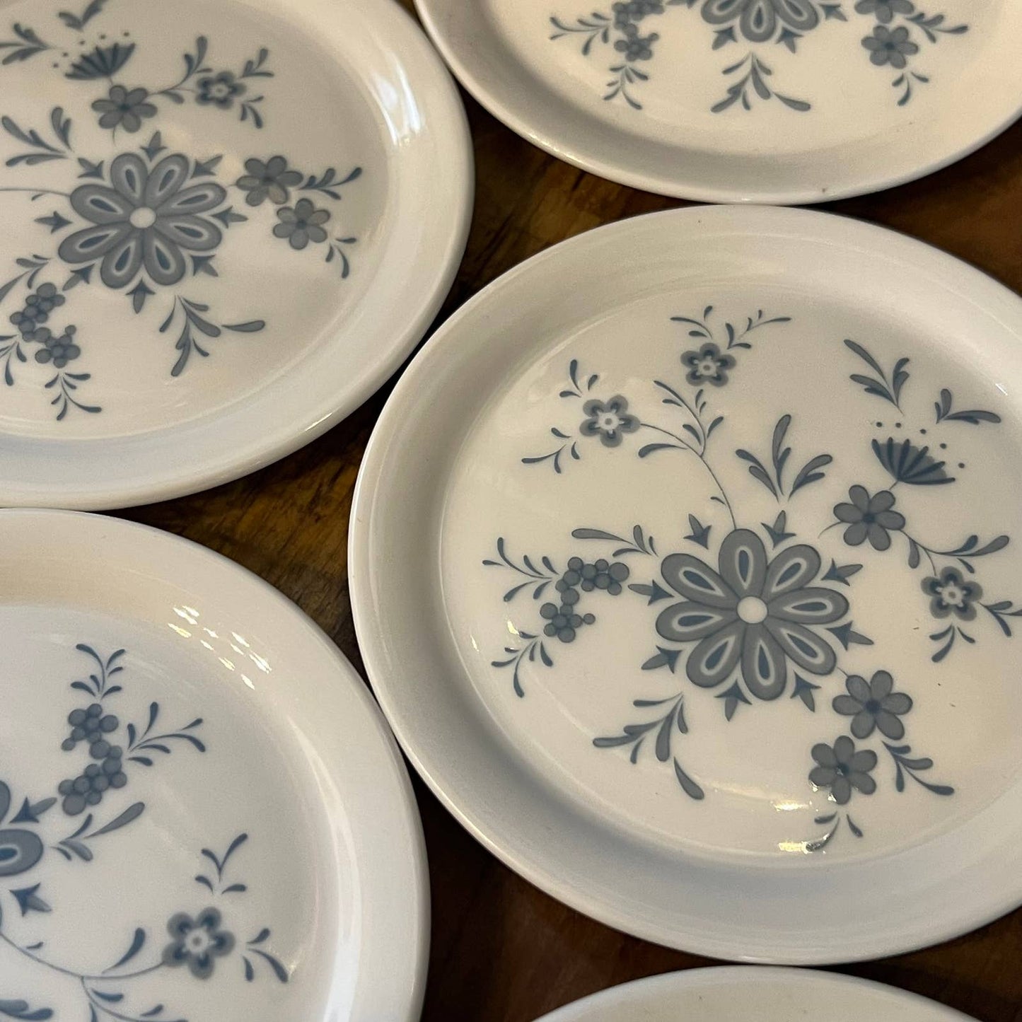 Vintage Seltmann Welden Bavarian Blue Christina Porcelain coasters - set of 6