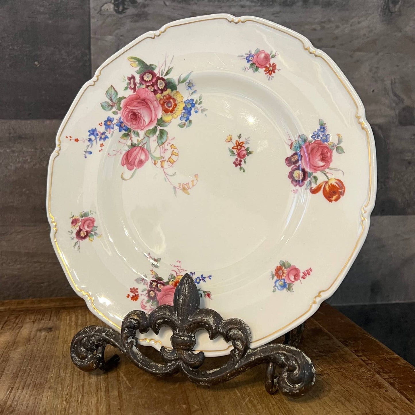 Vintage Royal Daulton bone china The Bristol floral plate