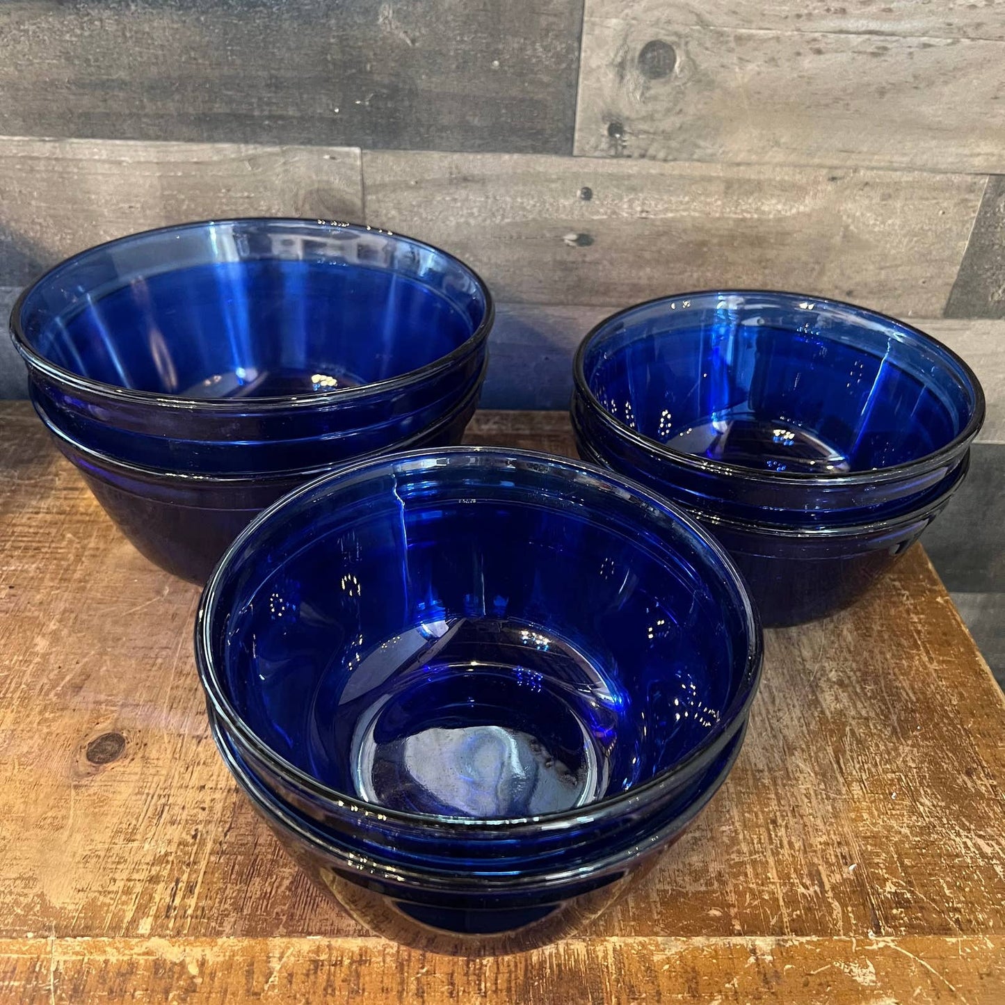 Cobalt blue anchor hocking mixing bowl