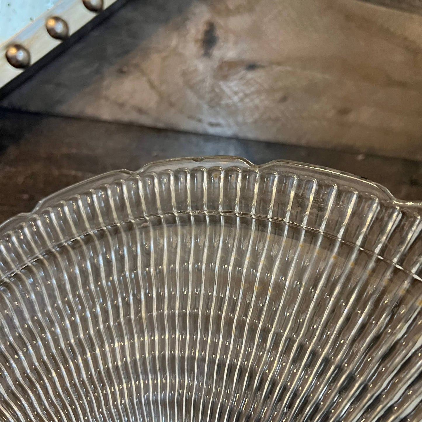 Hazel Atlas Beehive Clear glass dome server