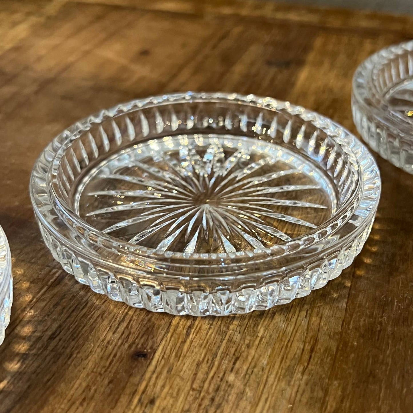 3 crystal coasters