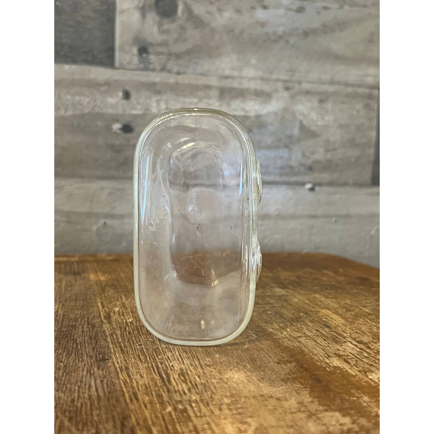 Clear glass 4 hole Hudson flower bud vase