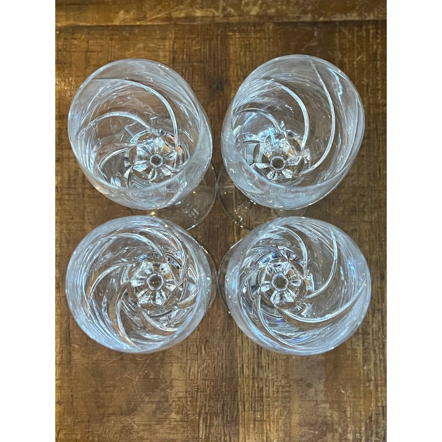 Mikasa Olympus crystal set of 4 wine glasses - long stem glassware