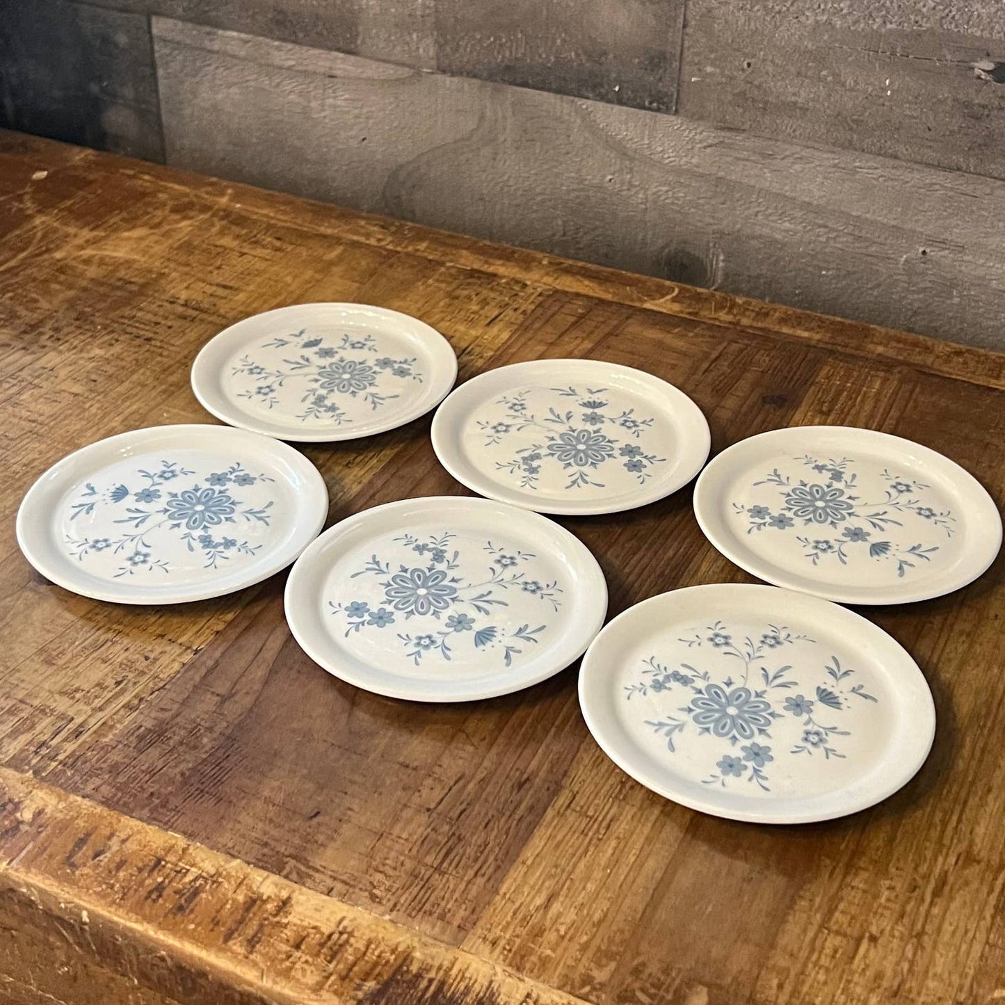 Vintage Seltmann Welden Bavarian Blue Christina Porcelain coasters - set of 6