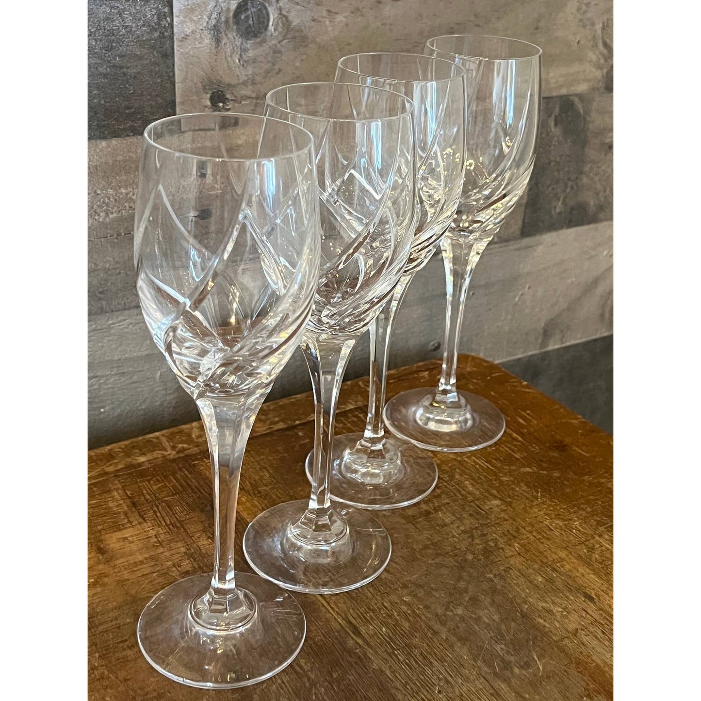 Mikasa Olympus crystal set of 4 wine glasses - long stem glassware