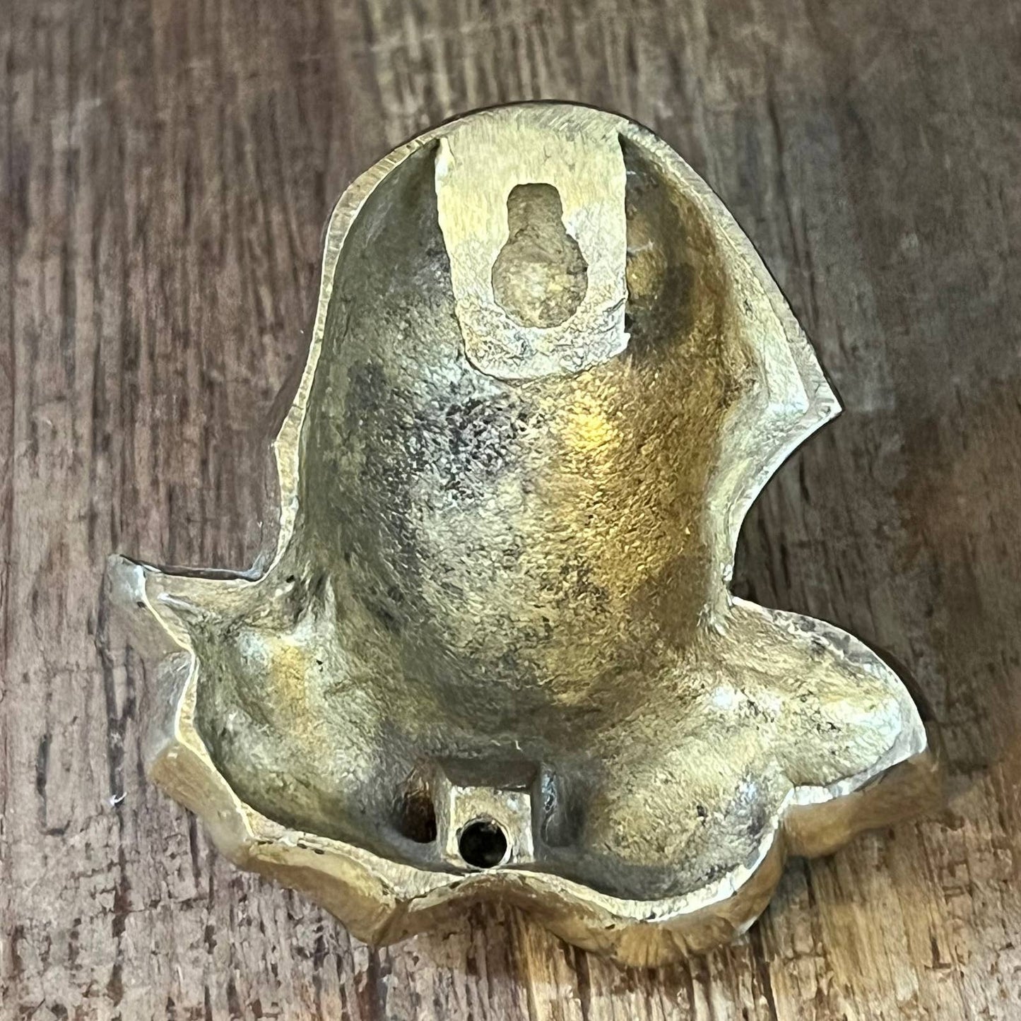 Vintage petite brass cherub angel face wall decor