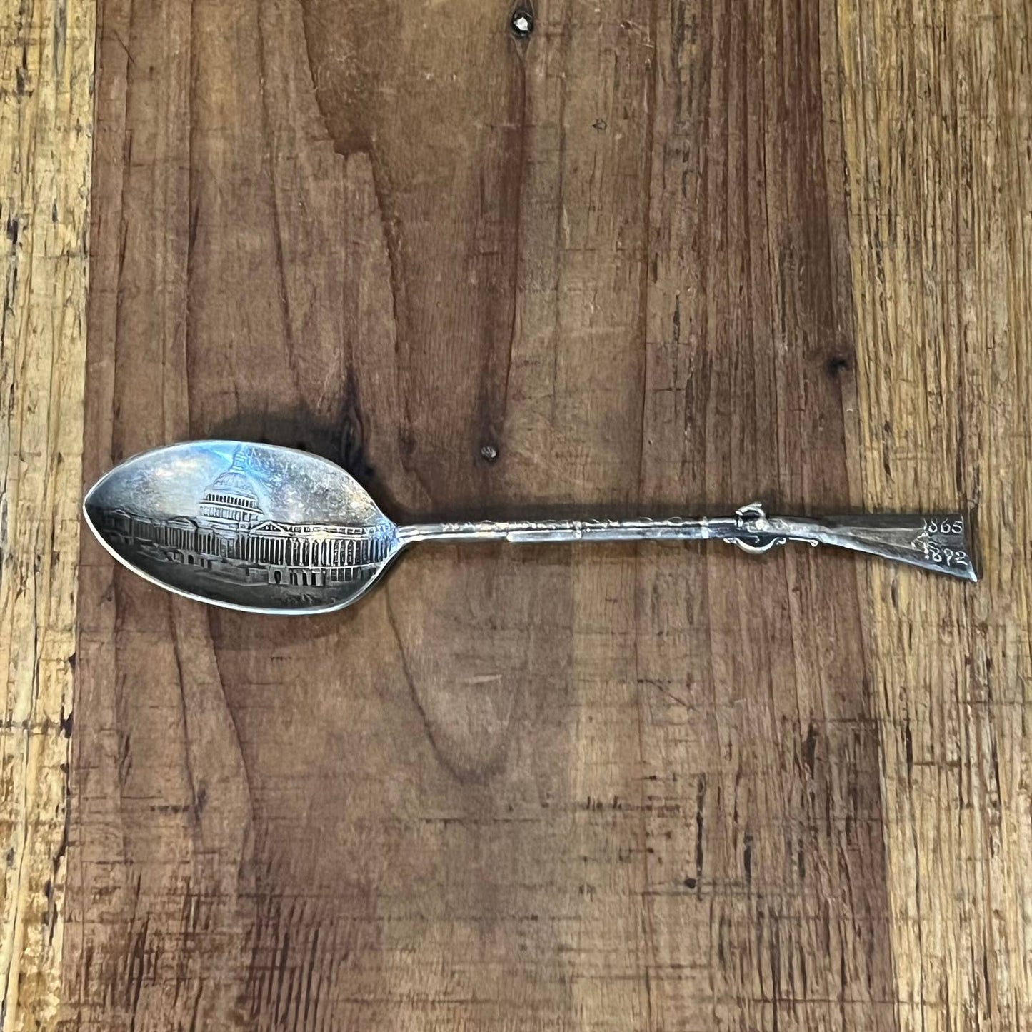 Vintage rifle handle Washington DC spoon