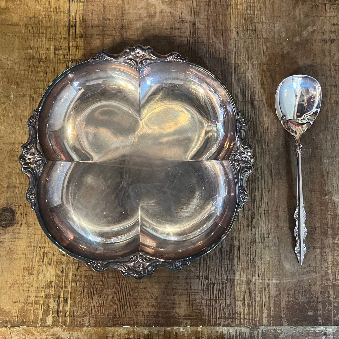 Vintage Empress international deep silver party set - silver server and spoon