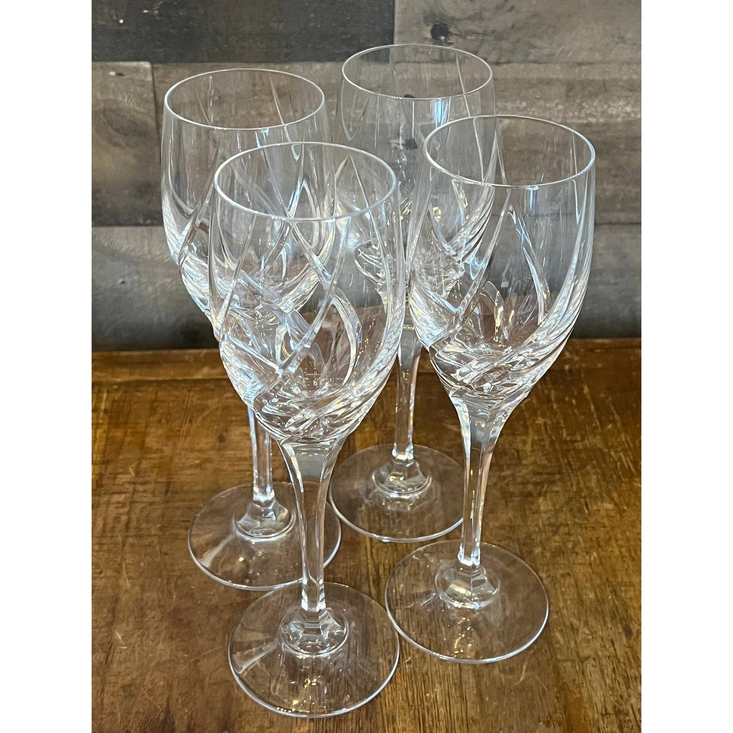 Mikasa Olympus crystal set of 4 wine glasses - long stem glassware
