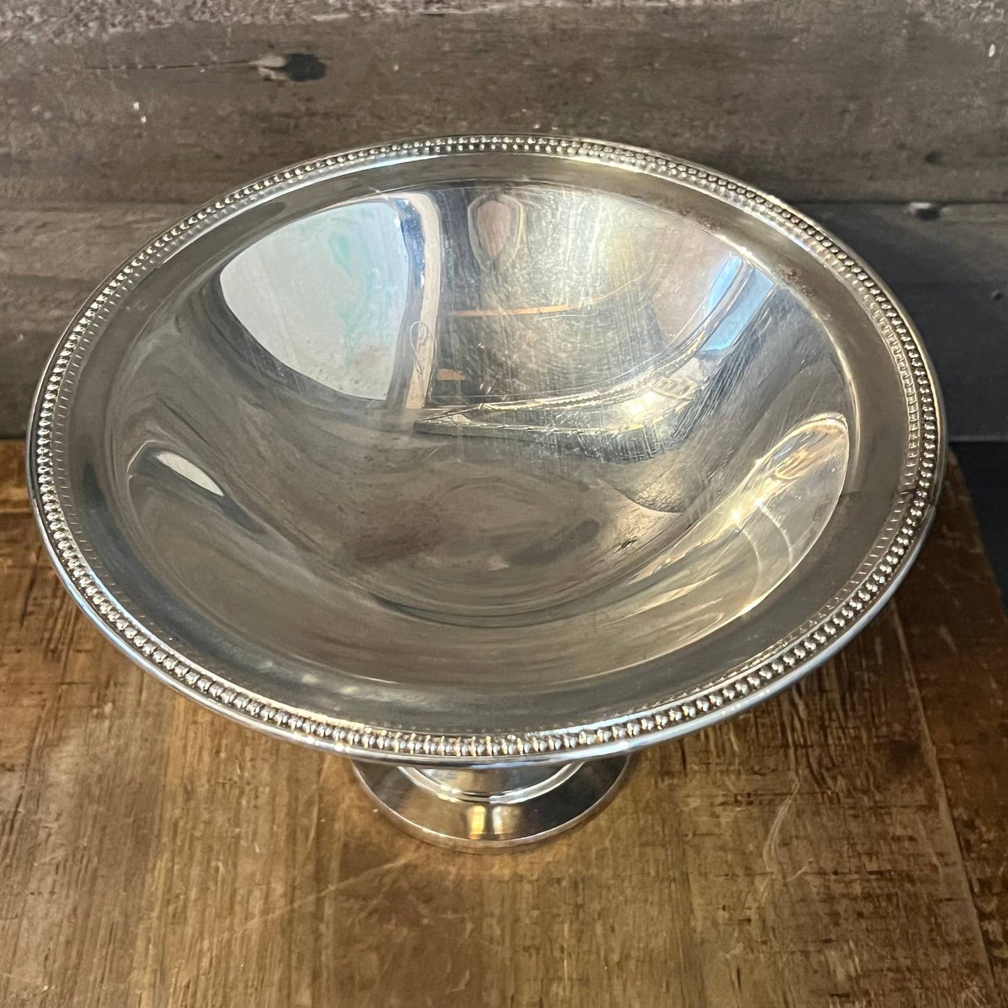 Vintage Oneida silverplate compote pedestal dish