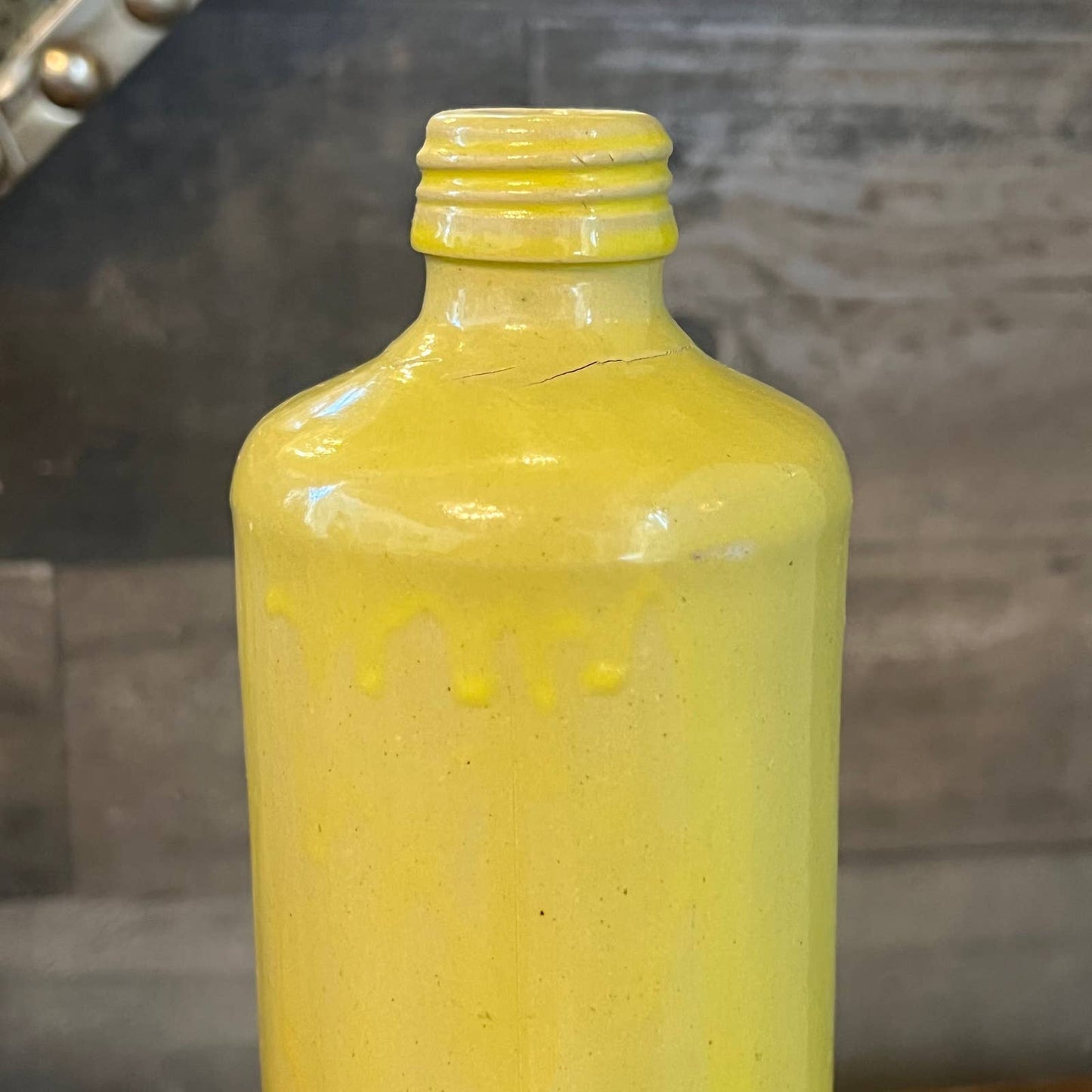 Vintage MKM yellow stoneware .75 bottle