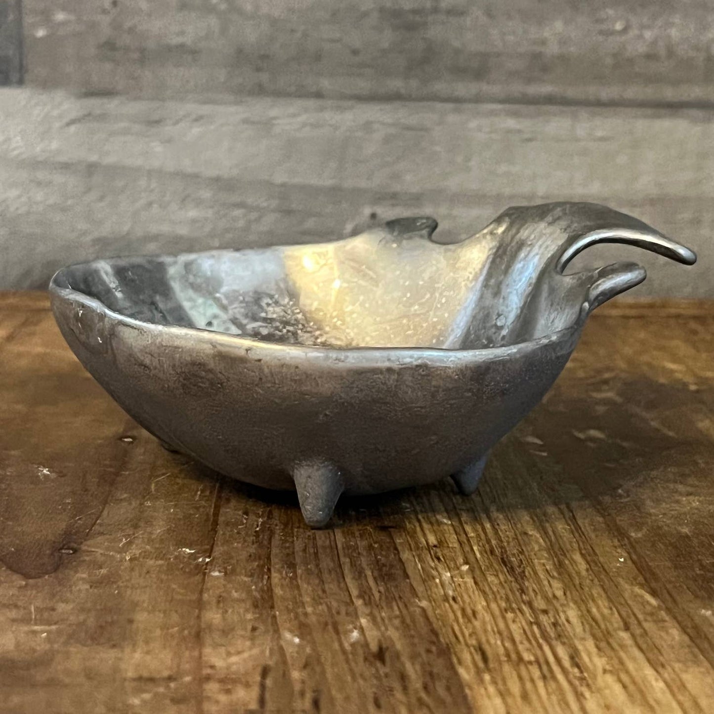 Wilton Armetale pewter fish shaped footed trinket dish - Bruce Fox Design