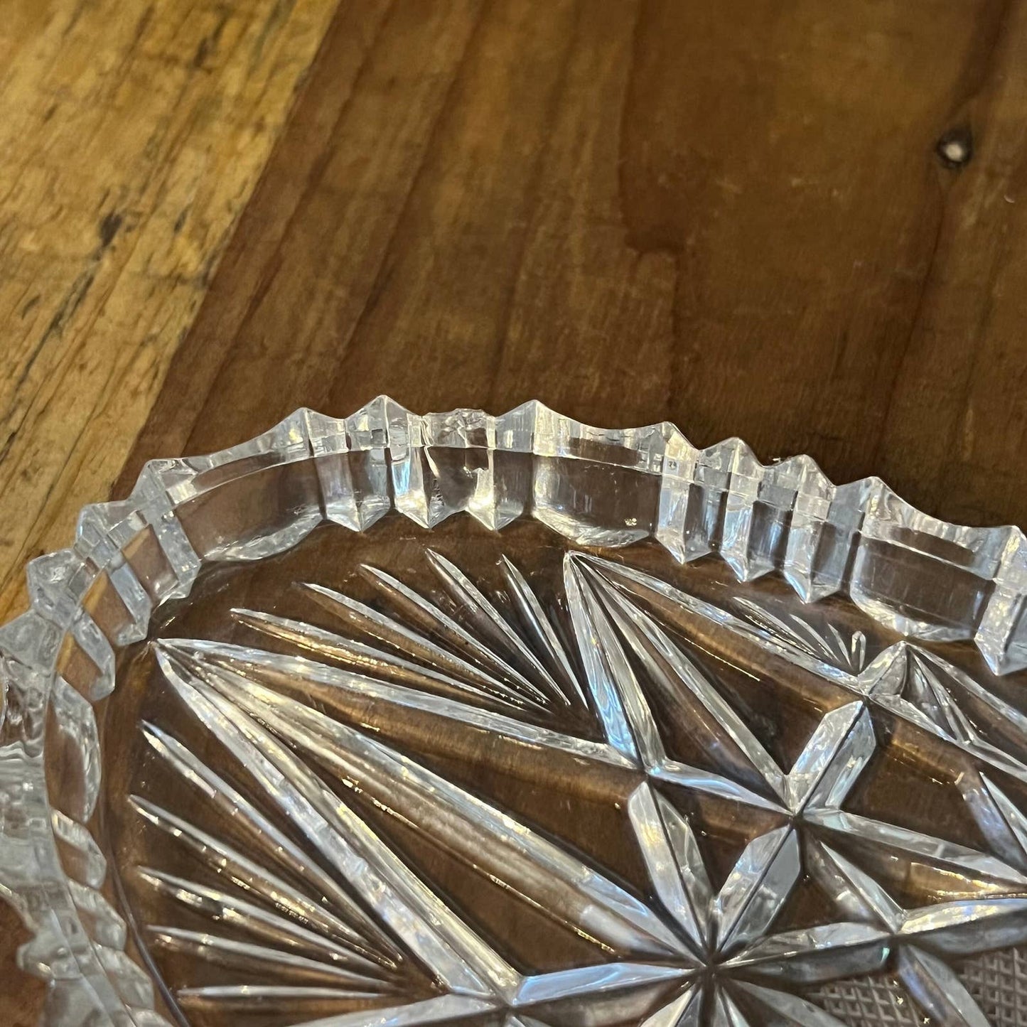 Vintage Imperlux crystal oval tray