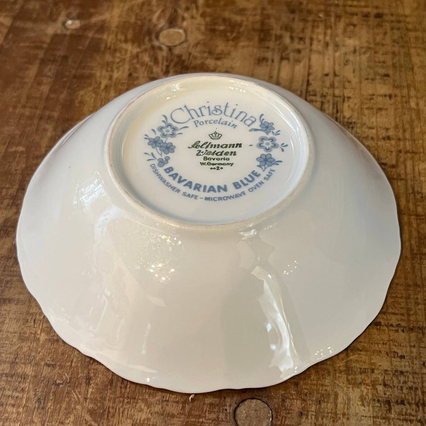 7 Bavarian Blue Christina Porcelain Seltmann Welden fruit and dessert bowls