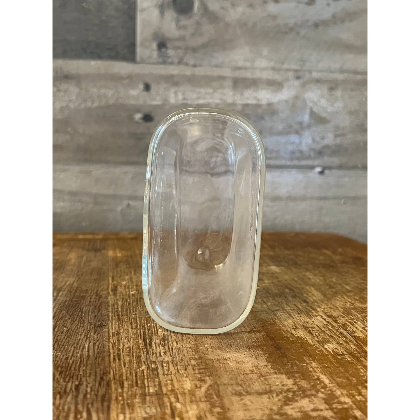 Clear glass 4 hole Hudson flower bud vase