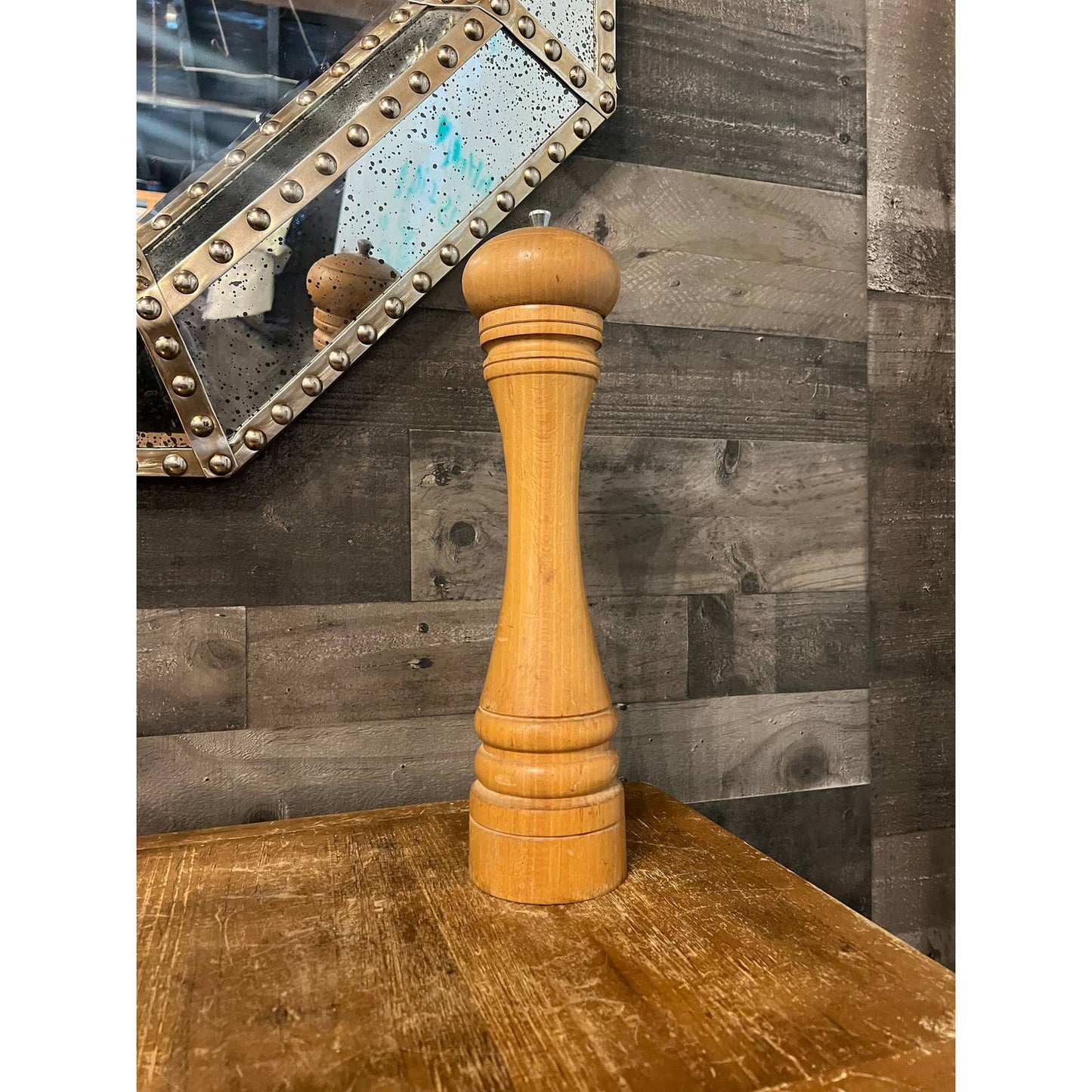 Vintage 16 inch tall wooden Marlux salt / pepper grinder