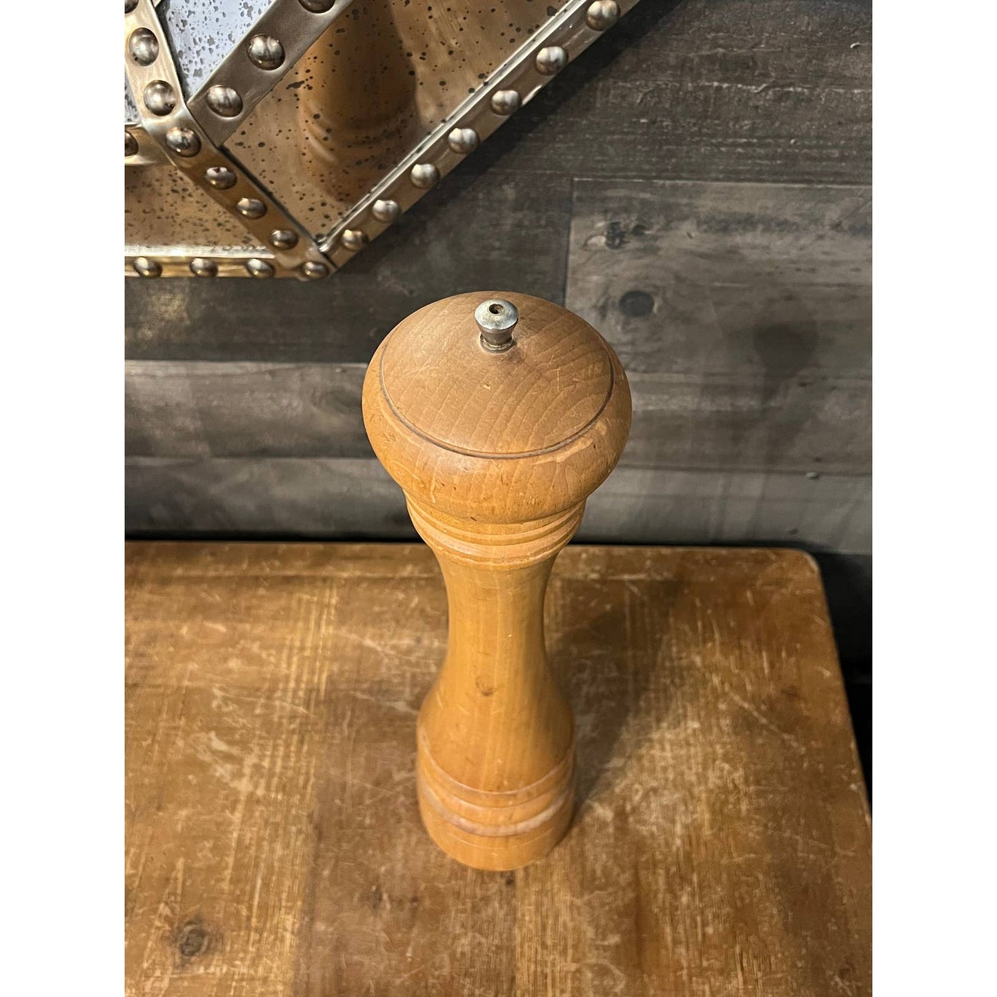 Vintage 16 inch tall wooden Marlux salt / pepper grinder