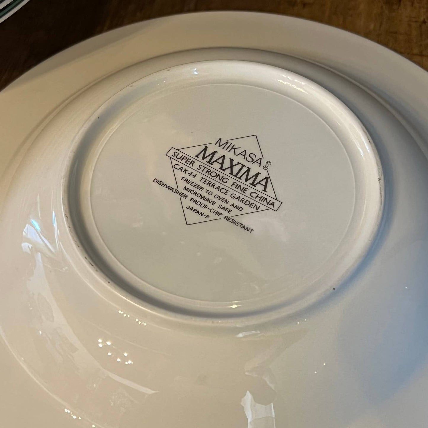 Mikasa Maxima Terrace Garden CAK44 large rim soup bowls - set of 6