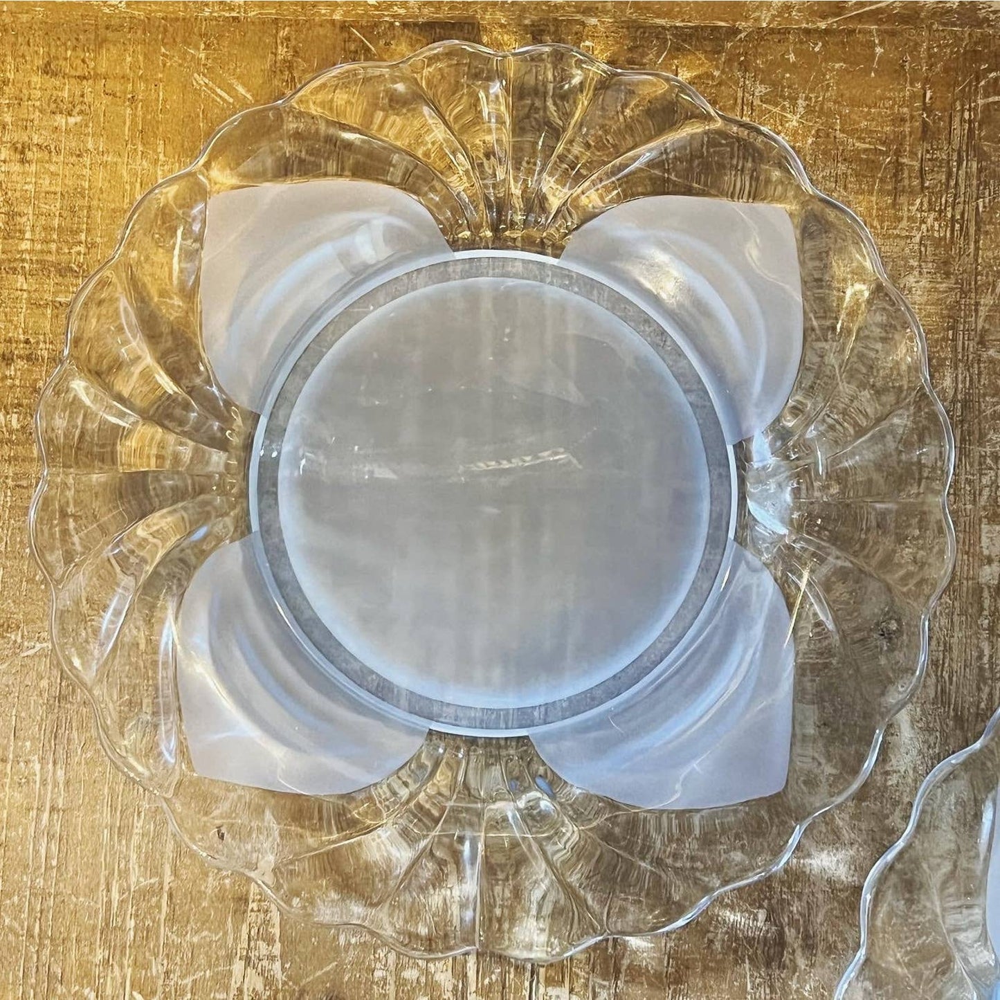 Cambridge Caprice moonlight blue alpine salad plates - set of 3 - elegant dining - blue glass - classy tabletop - tea party - dessert plate
