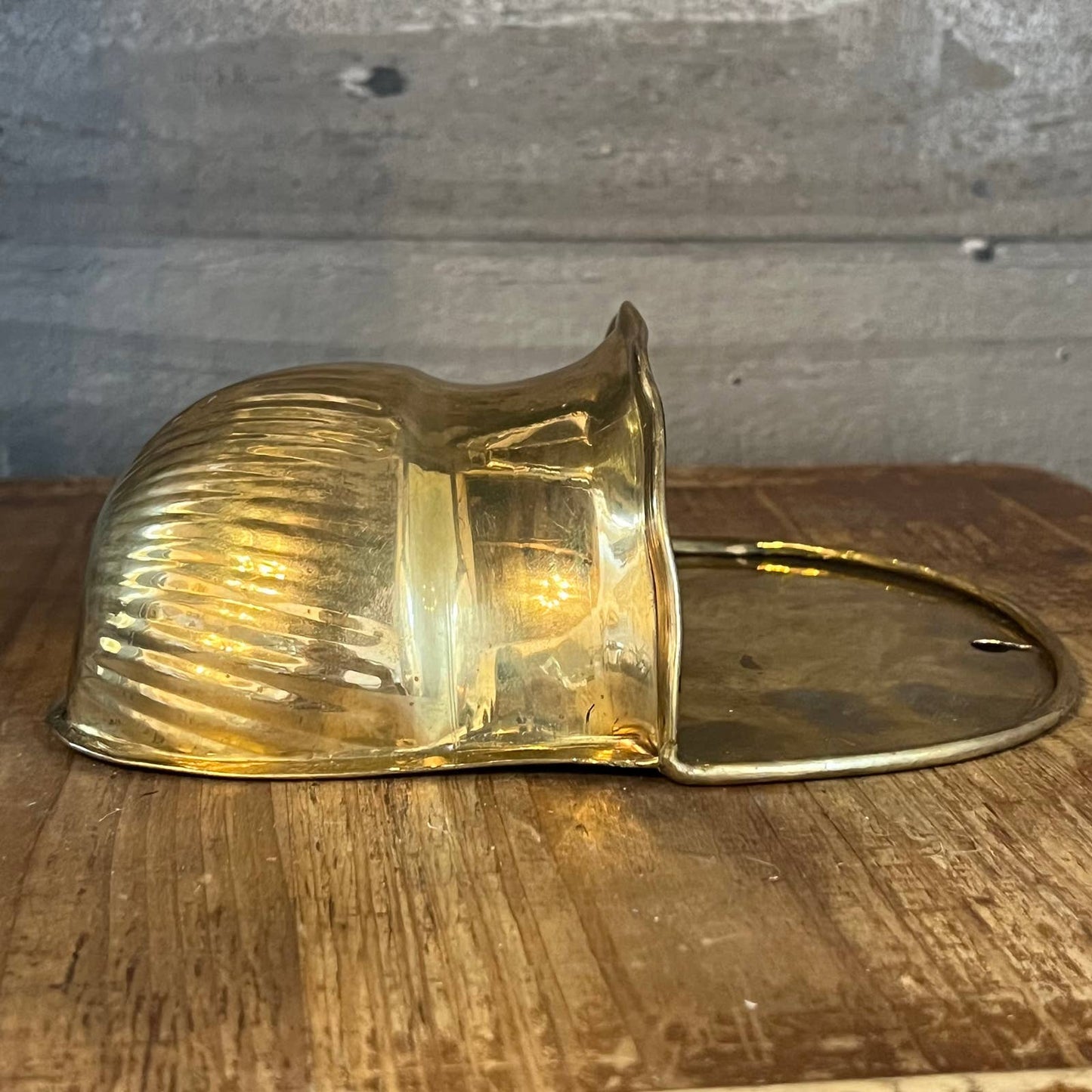 Vintage brass wall planter