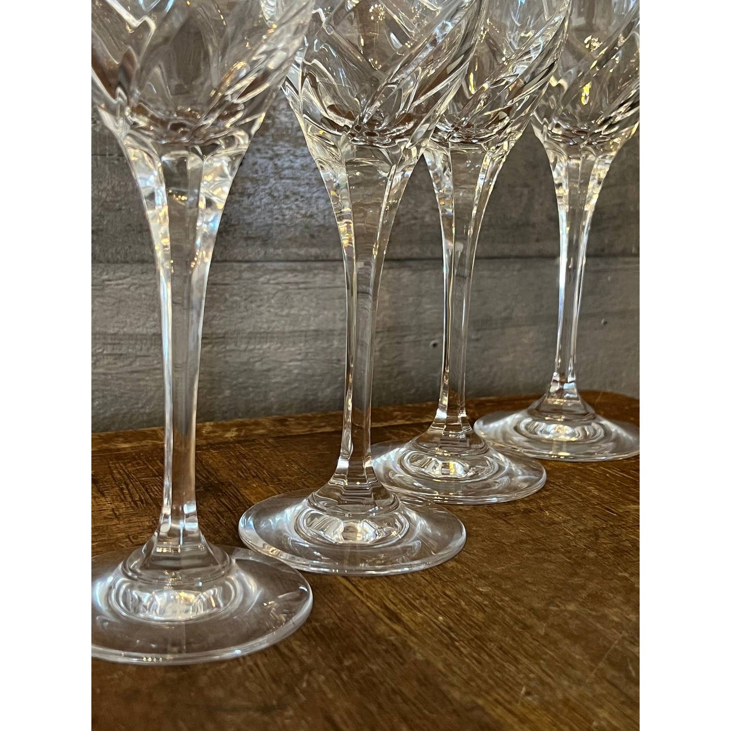Mikasa Olympus crystal set of 4 wine glasses - long stem glassware