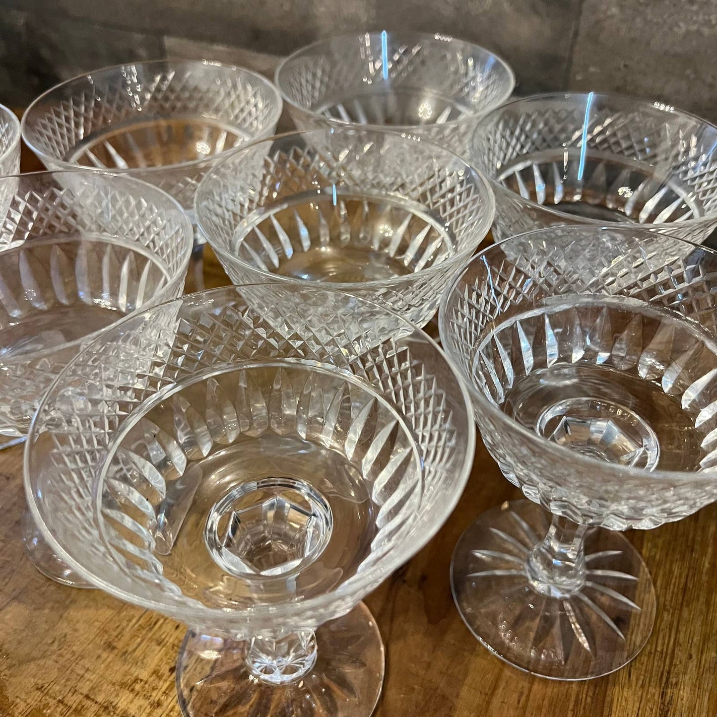 Royal Brierley Stratford liquor cocktail coupe - set of 10