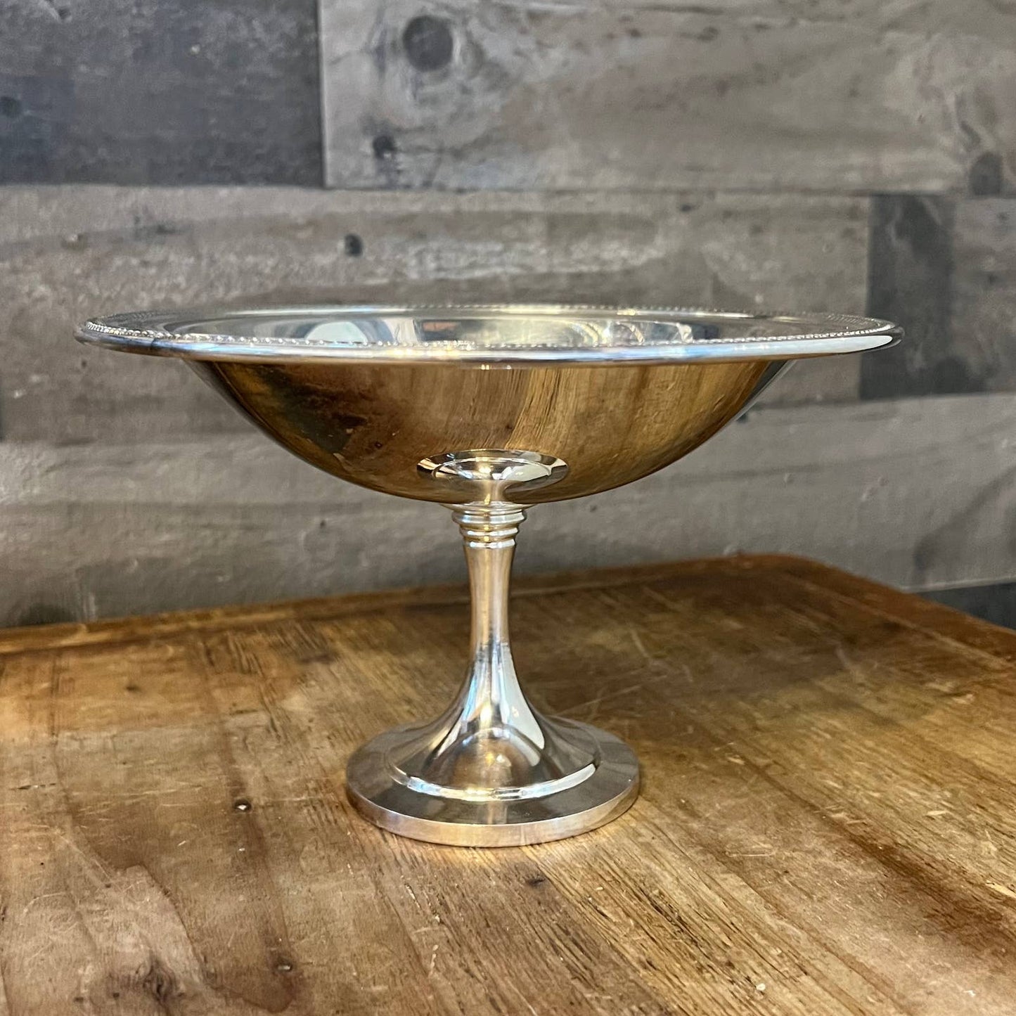 Vintage Oneida silverplate compote pedestal dish
