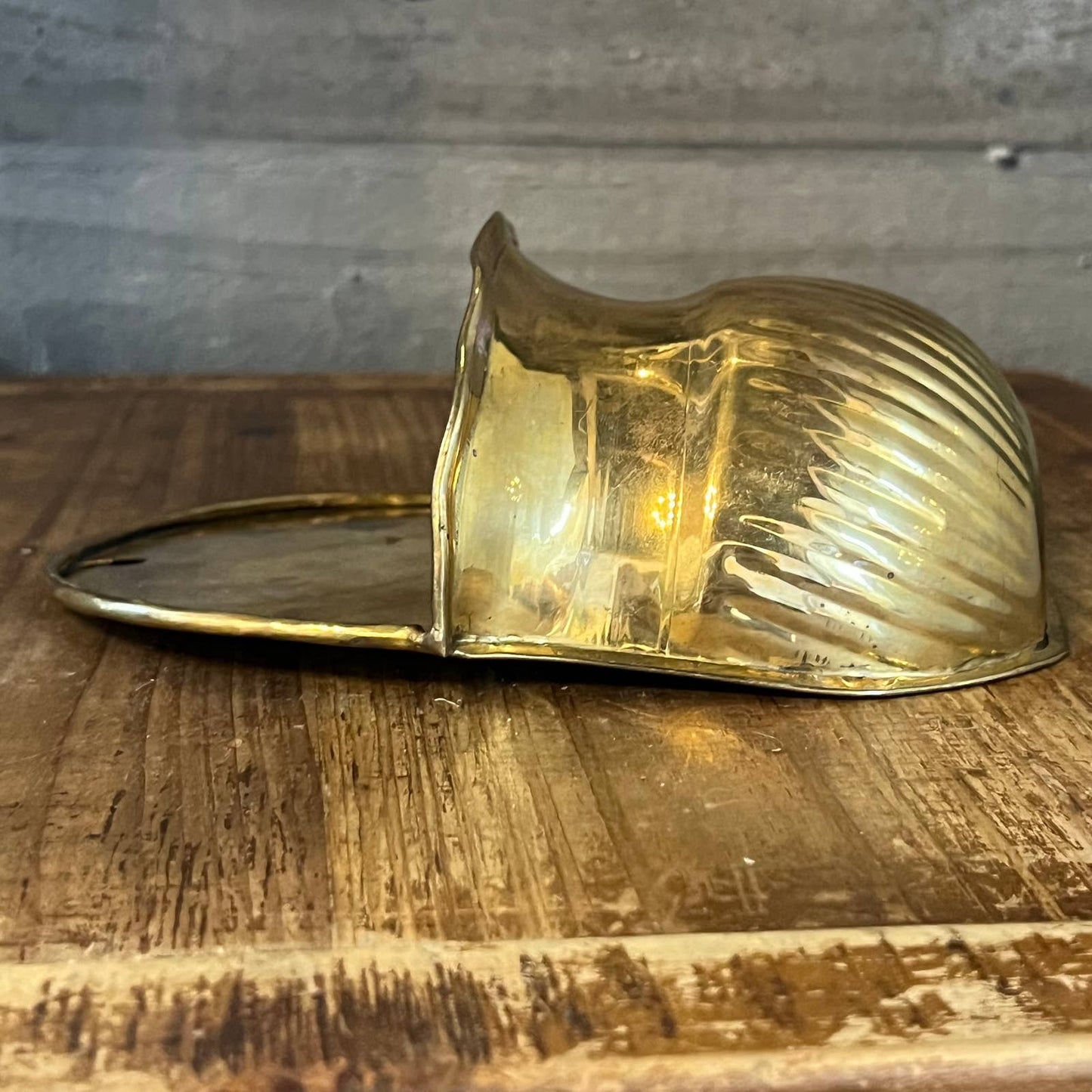 Vintage brass wall planter