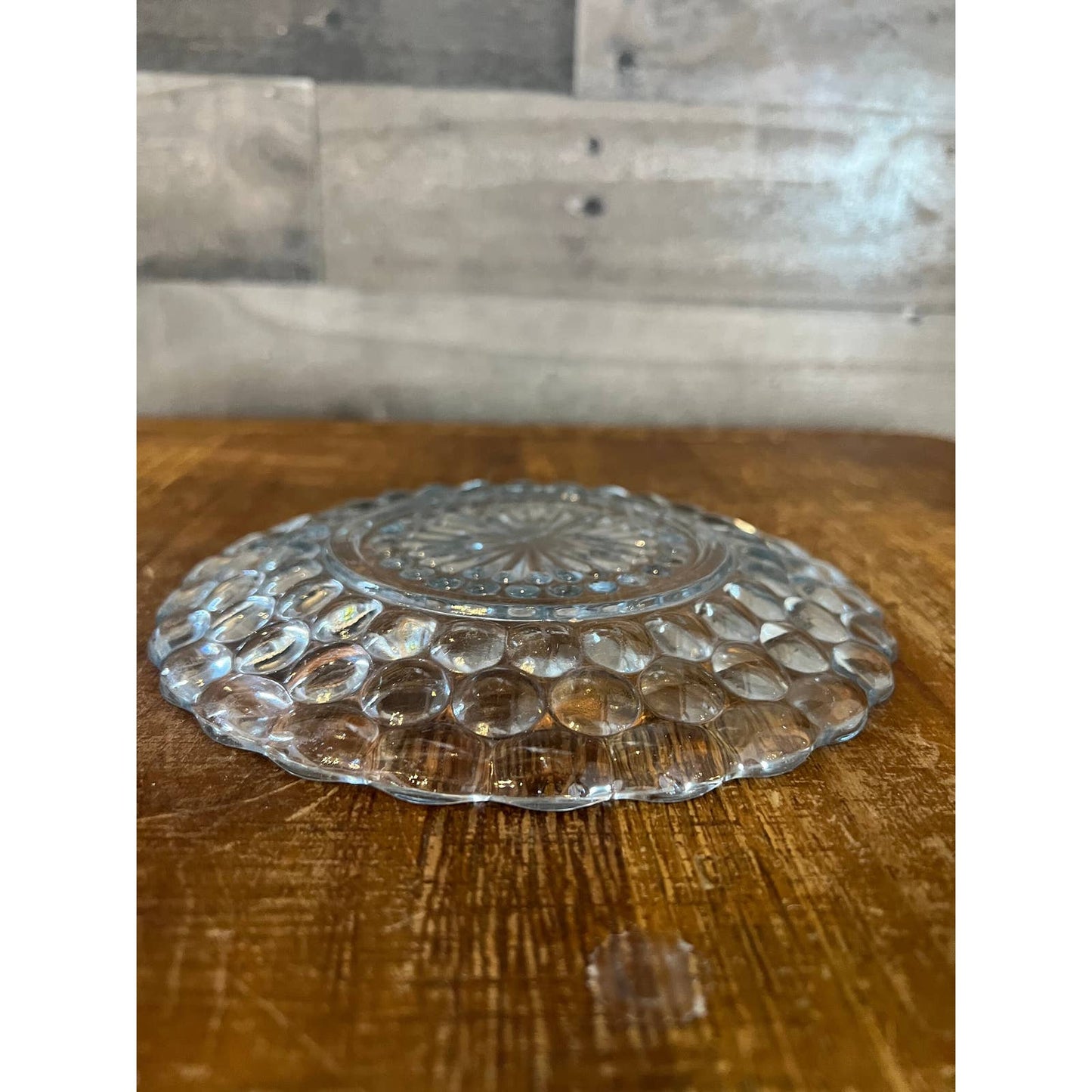 Vintage anchor hocking fire king blue bubble plate