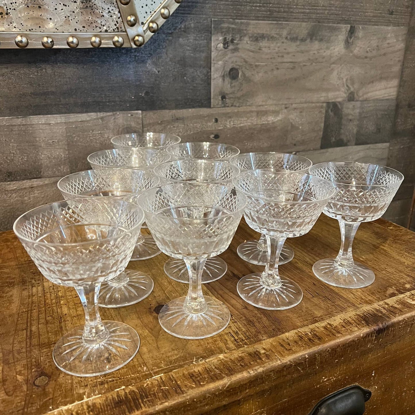 Royal Brierley Stratford liquor cocktail coupe - set of 10