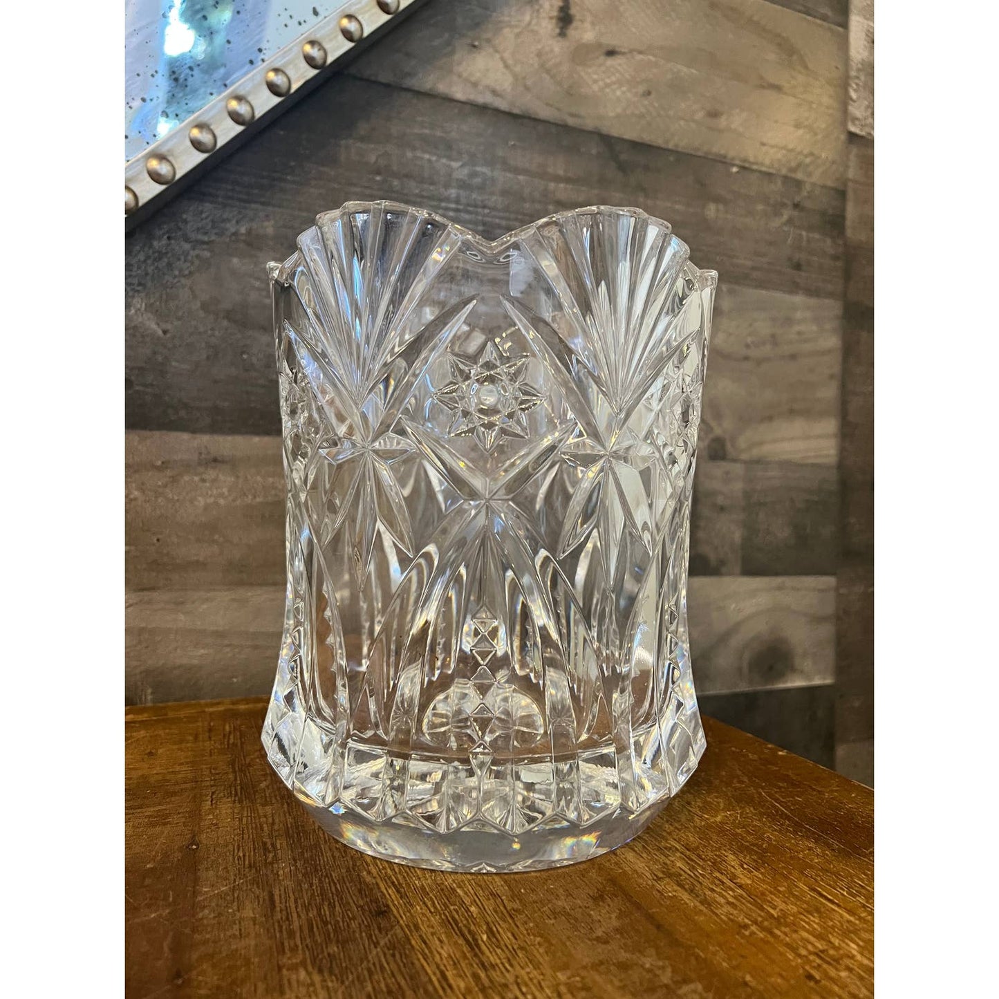 Vintage Cristal JG Durand France heavy clear crystal Vincennes pattern ice bucket - champagne holder - wine holder - bottle chiller - vase