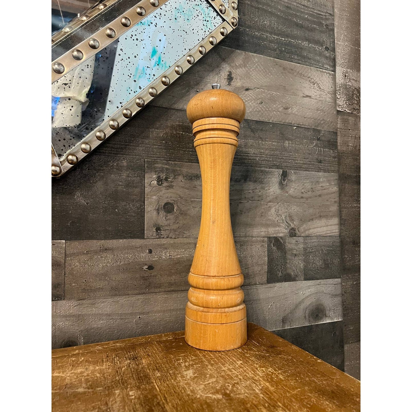 Vintage 16 inch tall wooden Marlux salt / pepper grinder