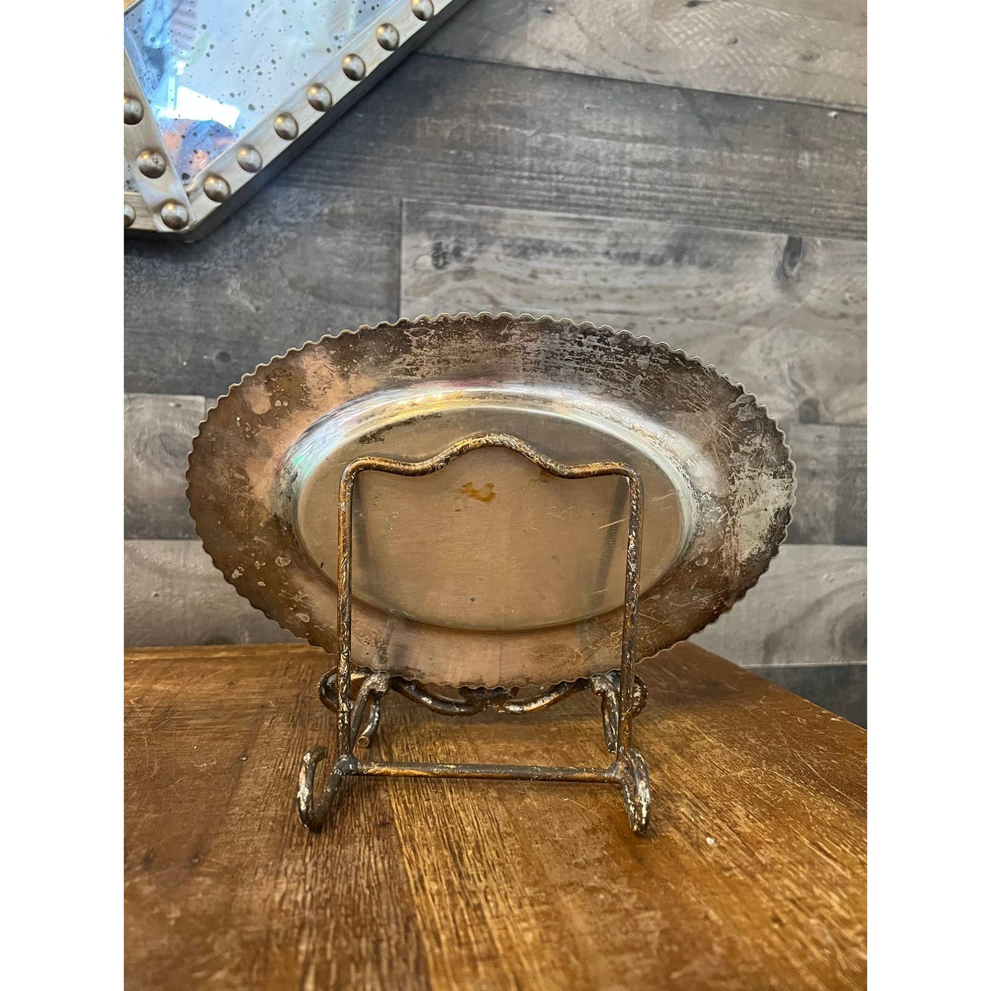 Vintage silver plate handled footed gravy boat and oval serving tray - sauce boat - cream pour