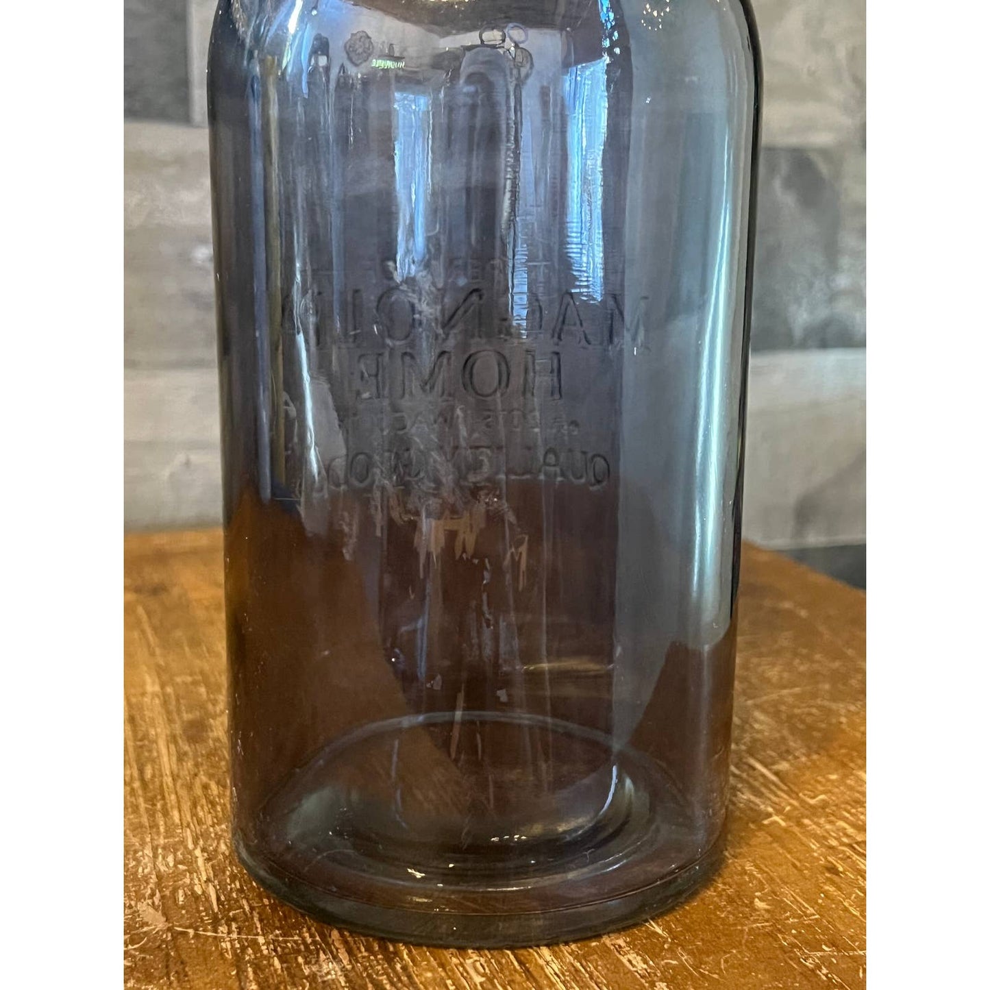 Magnolia home dark grey glass Seltzer bottle - siphon bottle